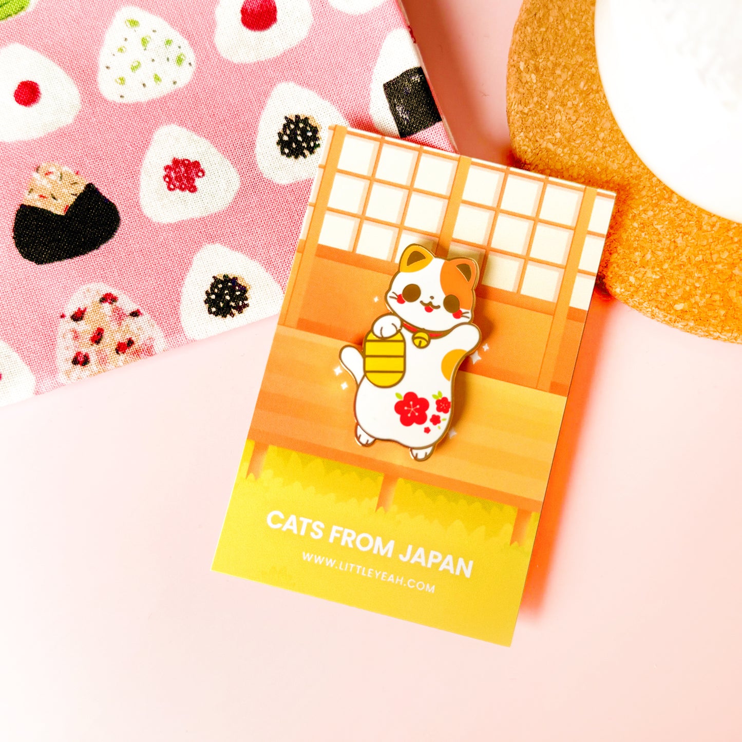 Maneki Enamel Pin - Cats from Japan