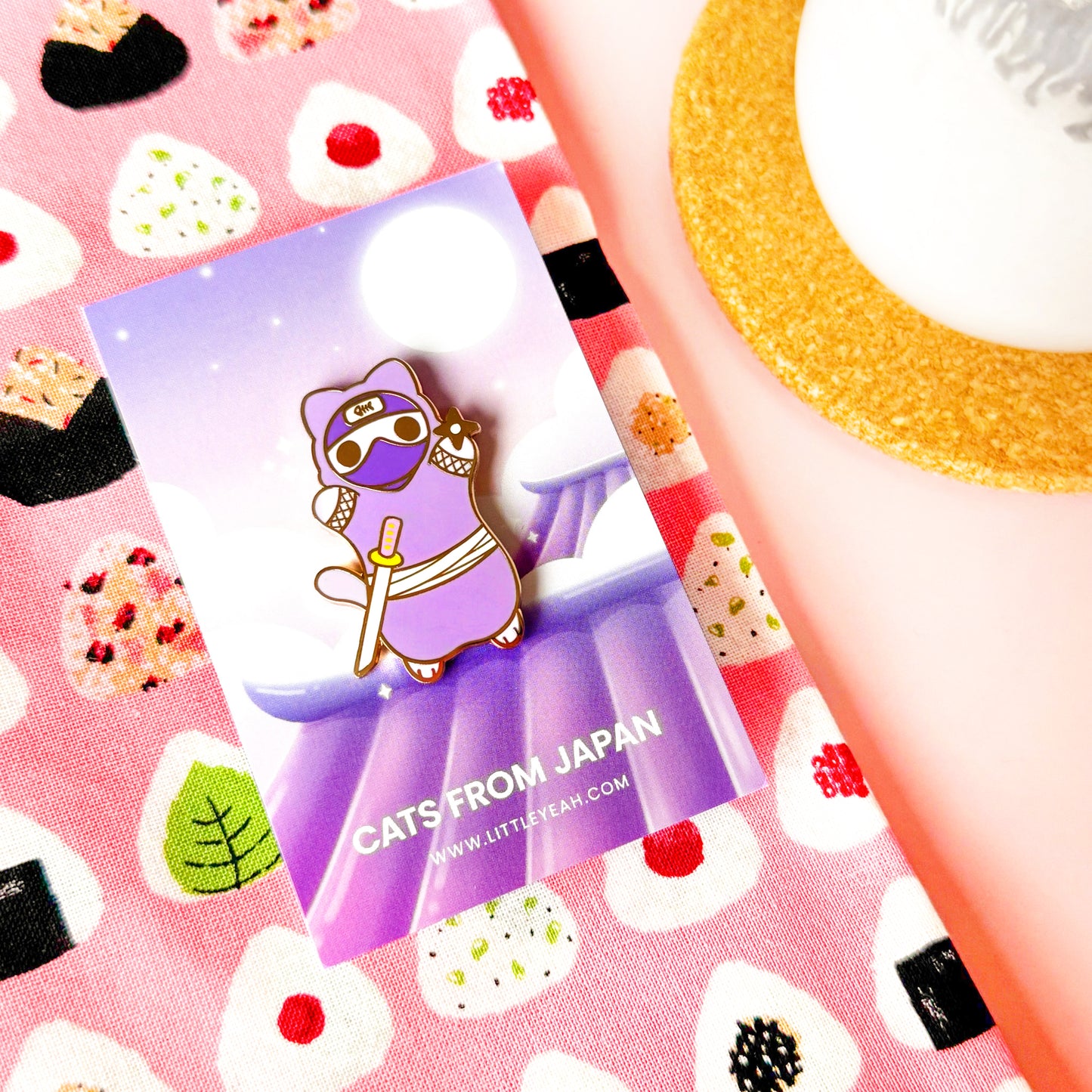 Ninja Enamel Pin - Cats from Japan