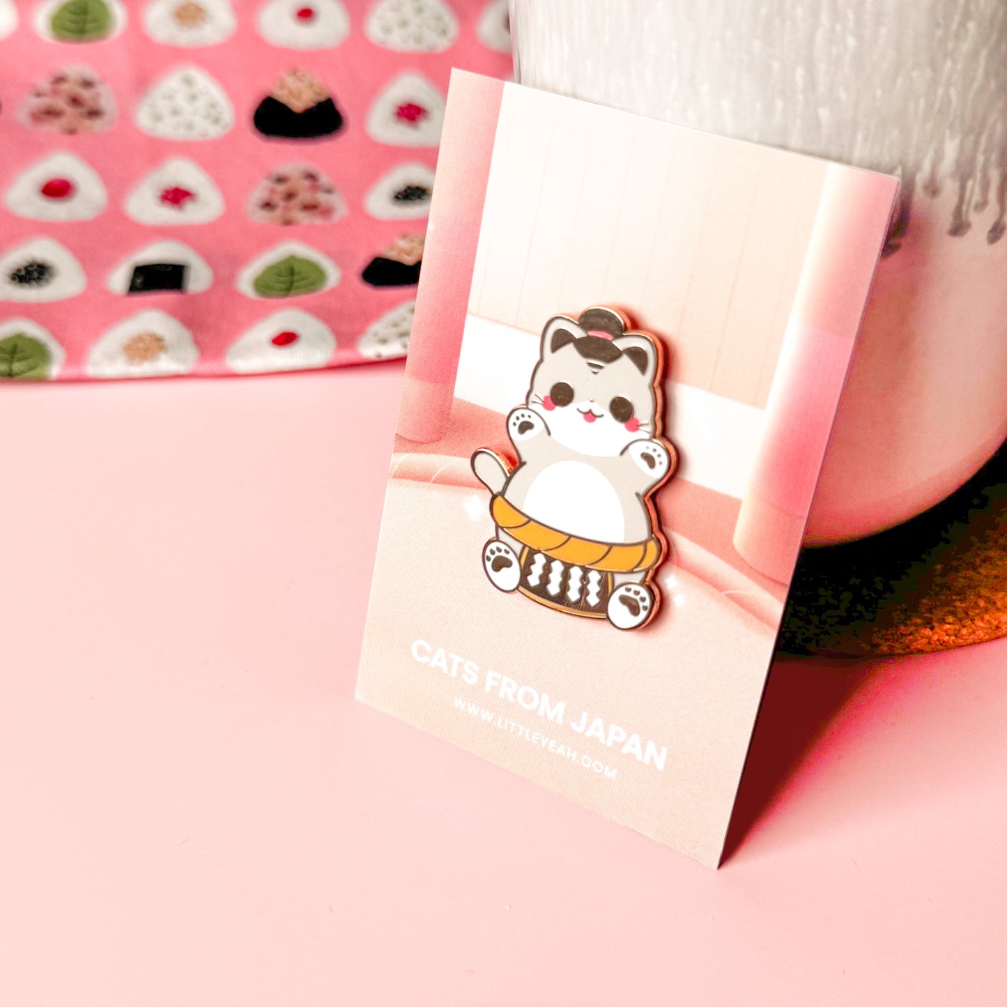Sumo Enamel Pin - Cats from Japan