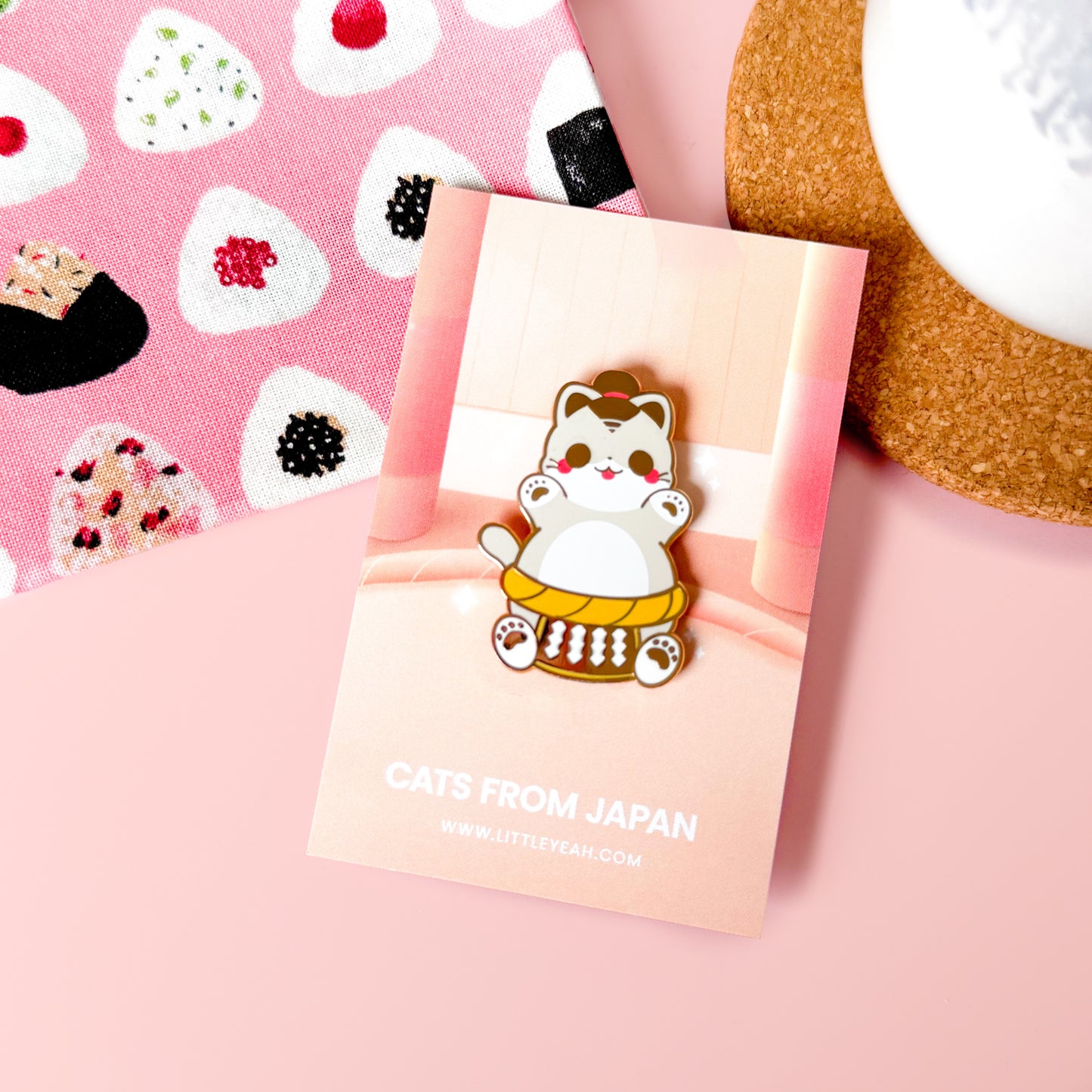 Sumo Enamel Pin - Cats from Japan