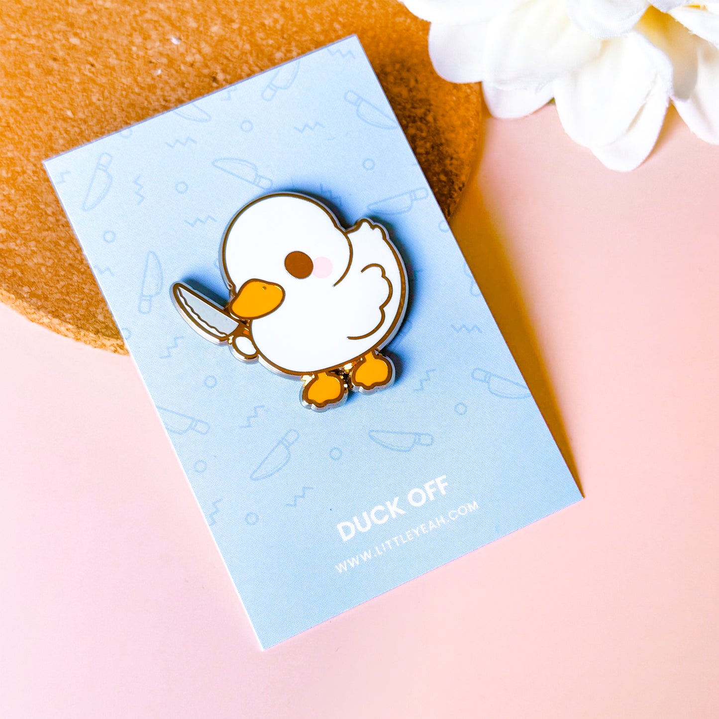 Duck Off Enamel Pin