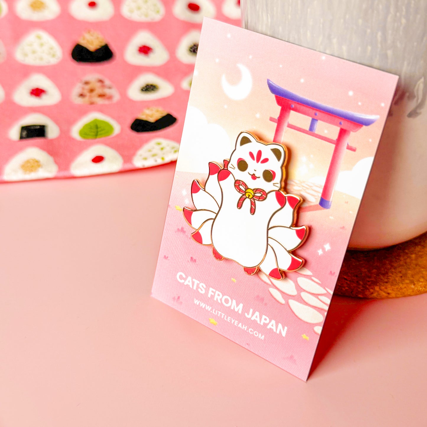 Kitsune Enamel Pin - Cats from Japan