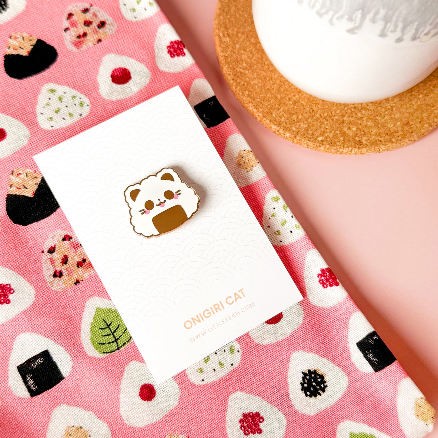 Onigiri Enamel Pin - Cats from Japan