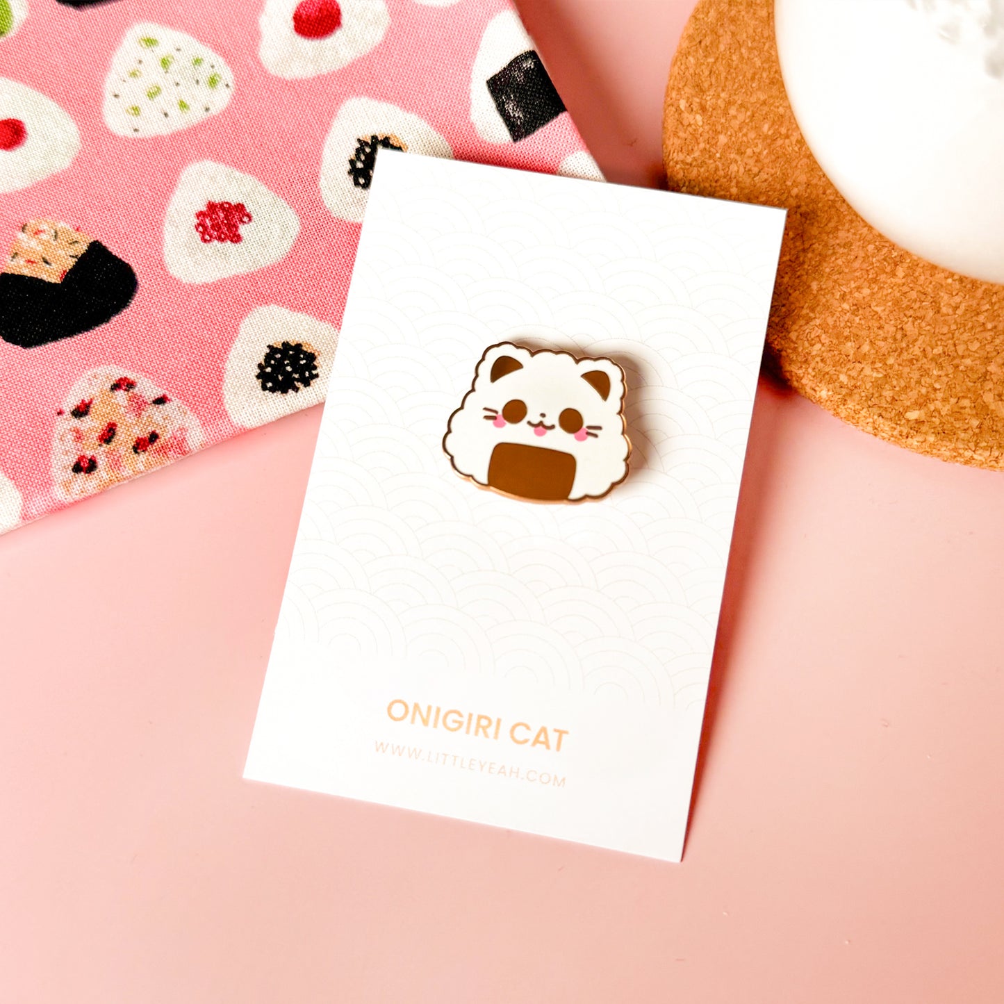 Onigiri Enamel Pin - Cats from Japan