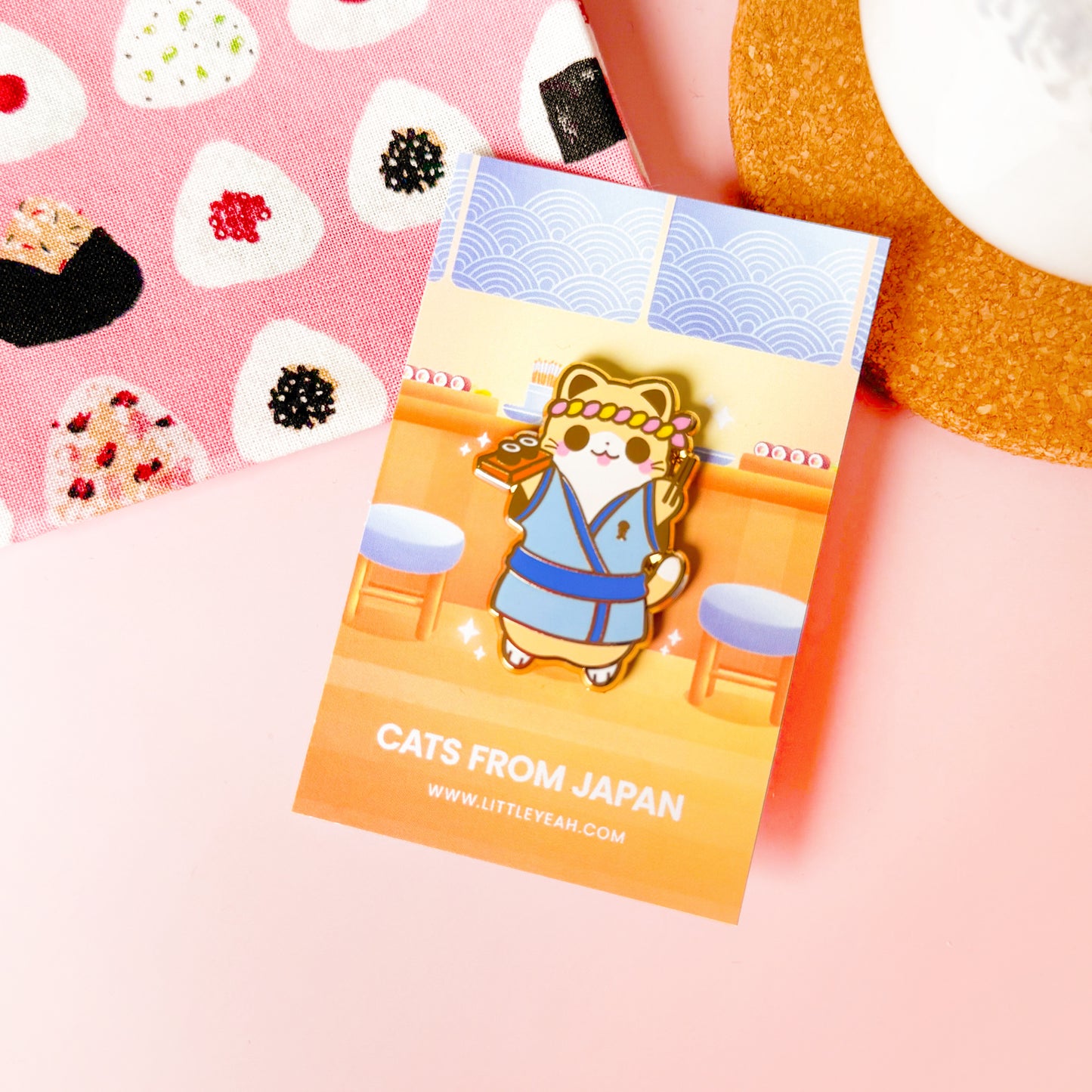 Sushi Master Enamel Pin - Cats from Japan