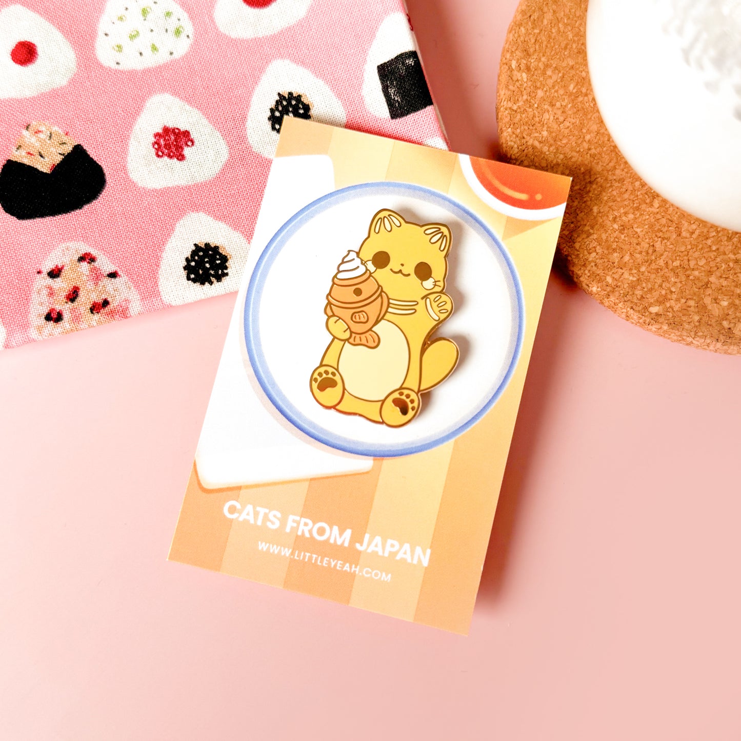 Taiyaki Enamel Pin - Cats from Japan