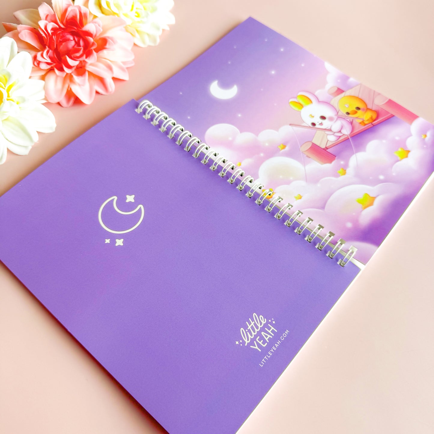 Bunny and duck fishing for stars - Cute Sticker Book