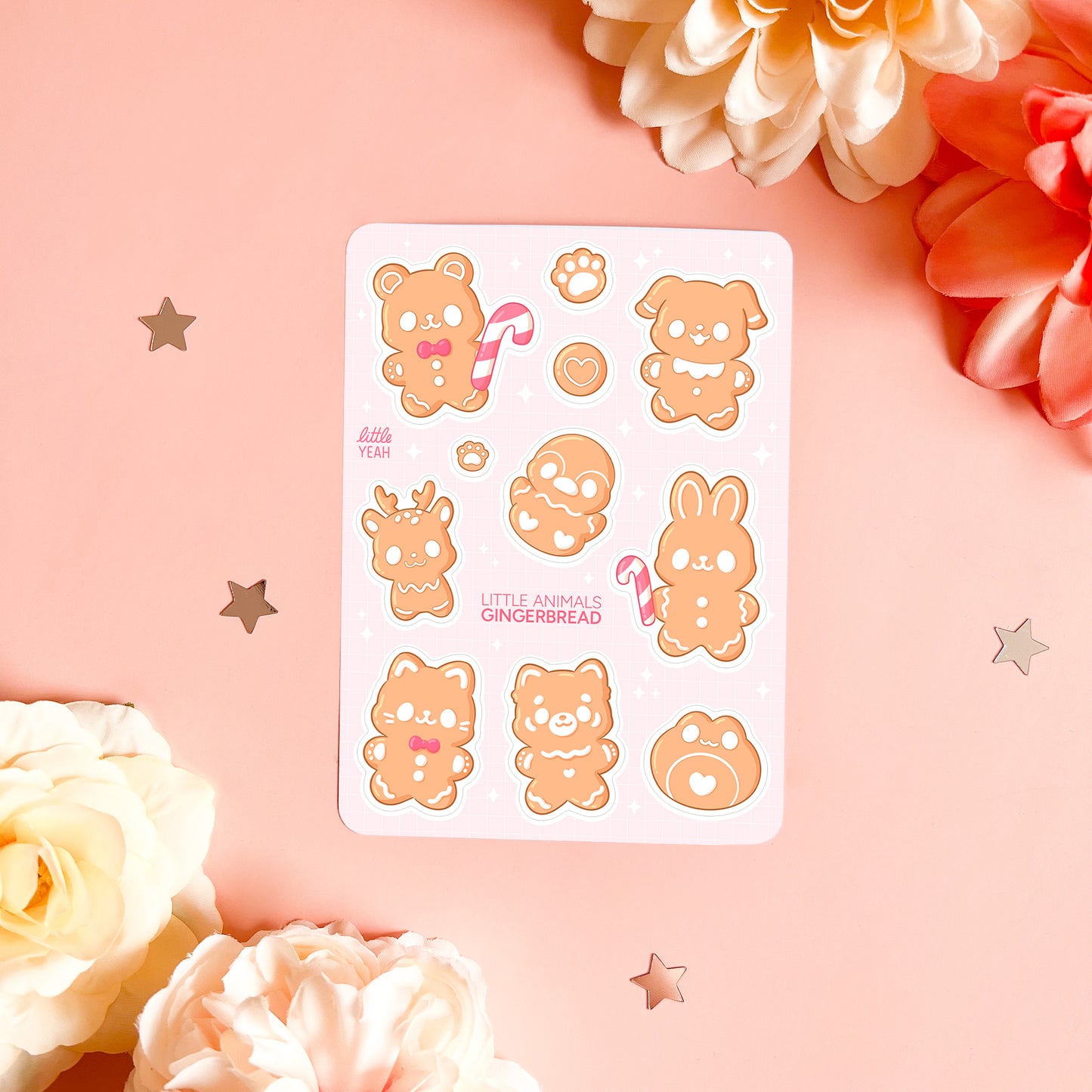 Animals Gingerbread - Cute Sticker Sheet