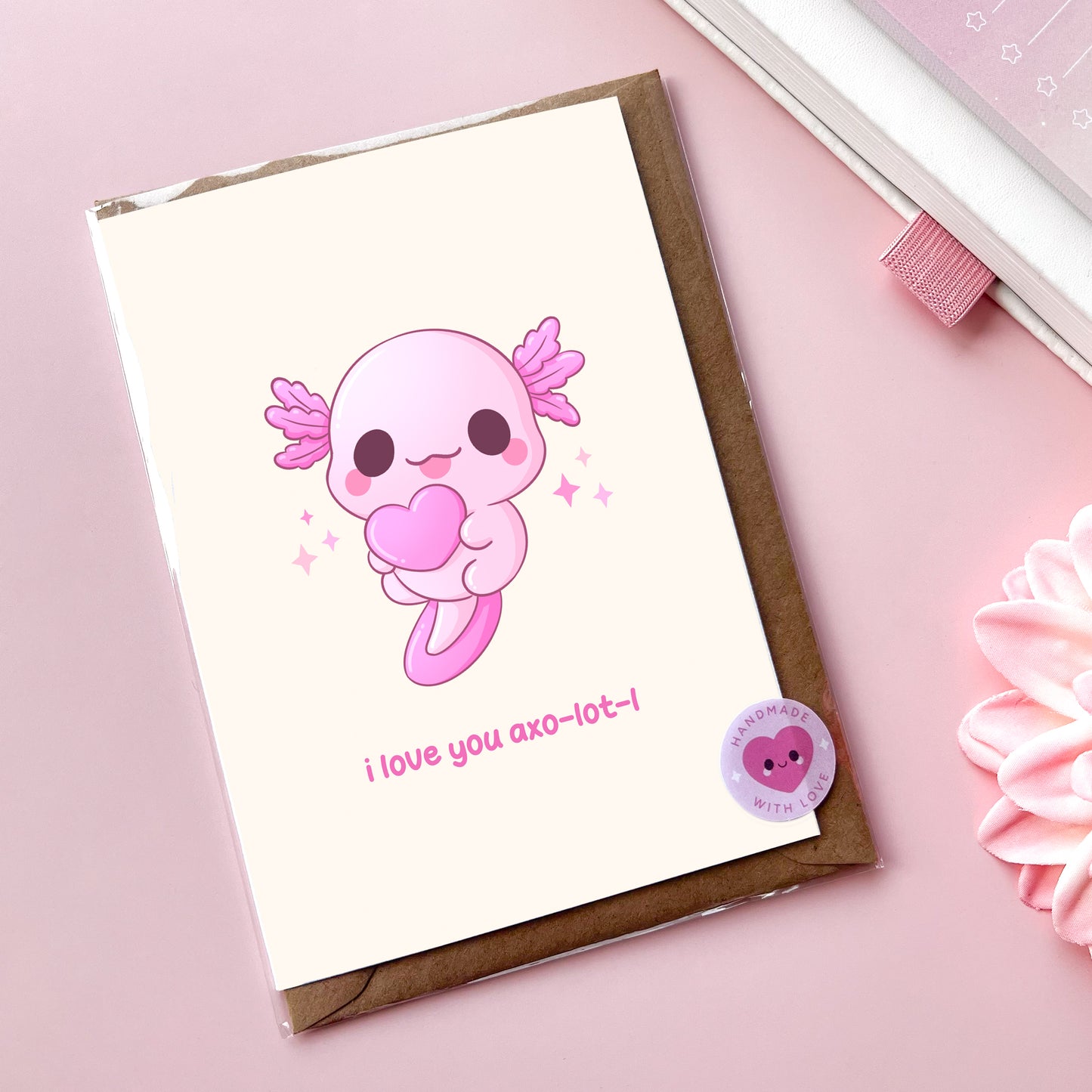 Axolotl Grußkarte