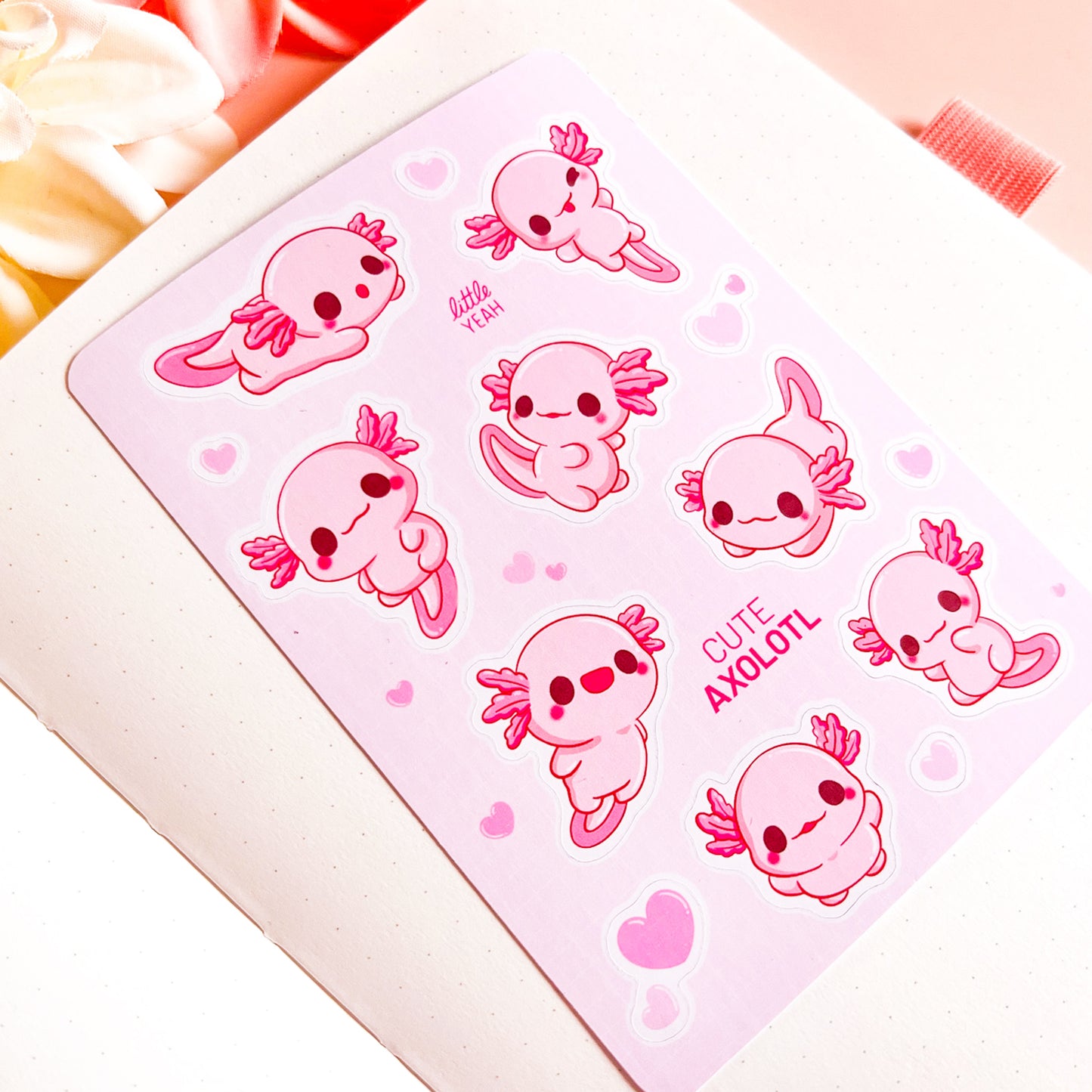 Axolotl Sticker Sheet