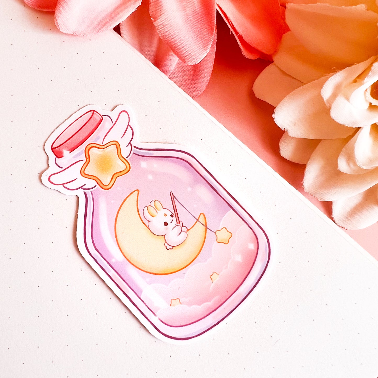 Mond Flasche Sticker