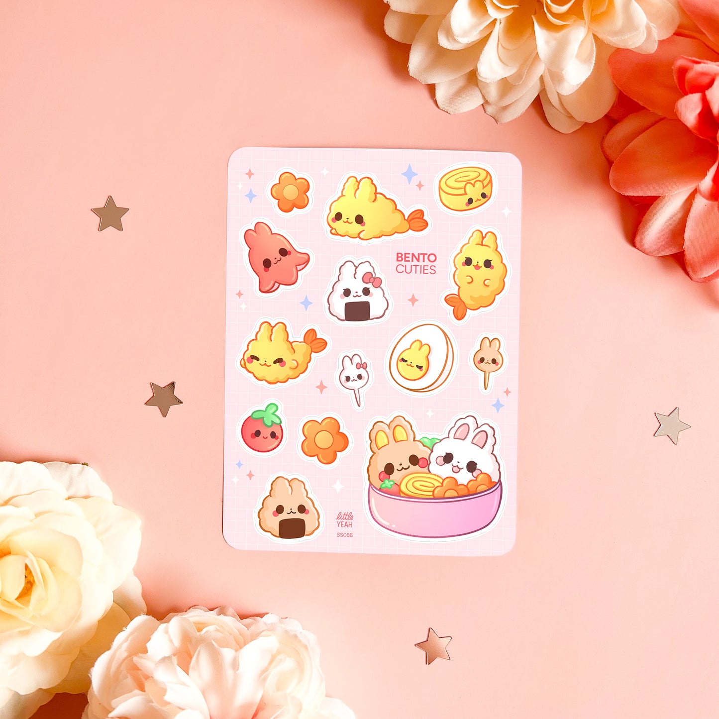 Bunny Bento Cuties - Cute Sticker Sheet