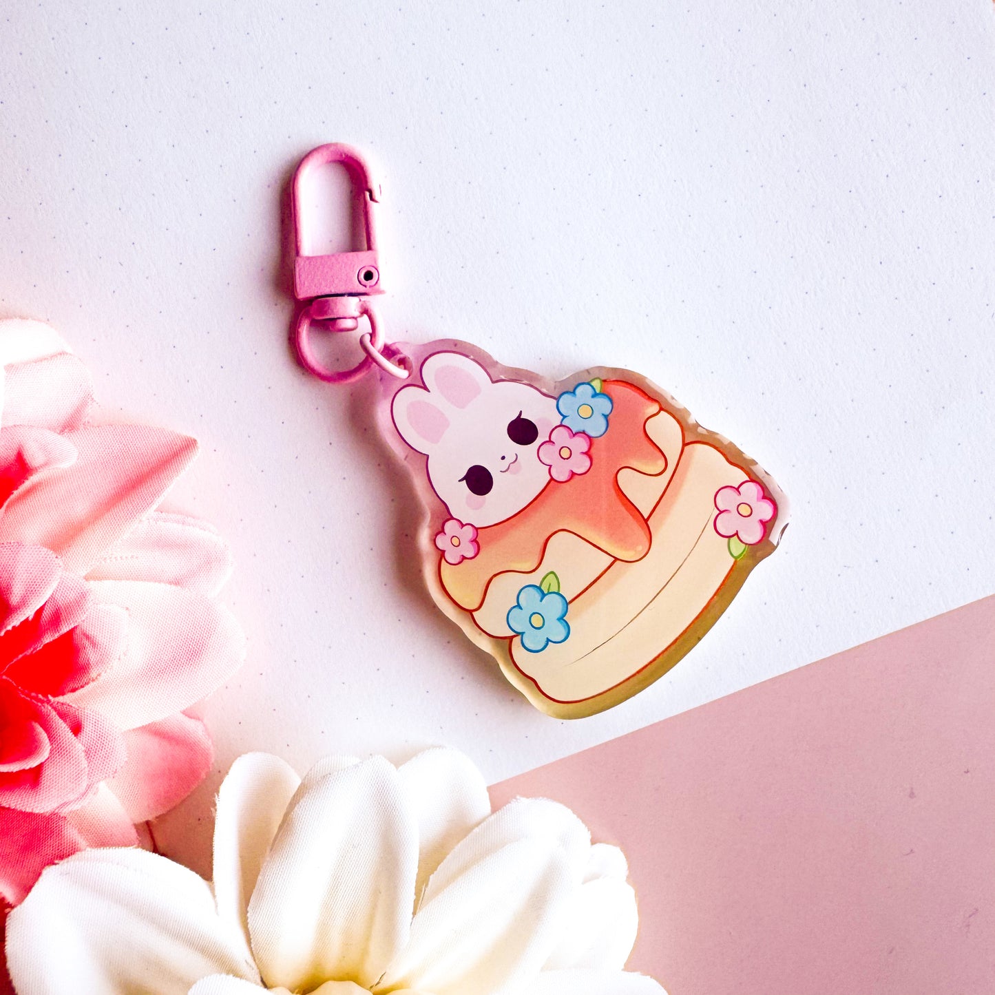 Bunny Pancake - Cute Keychain