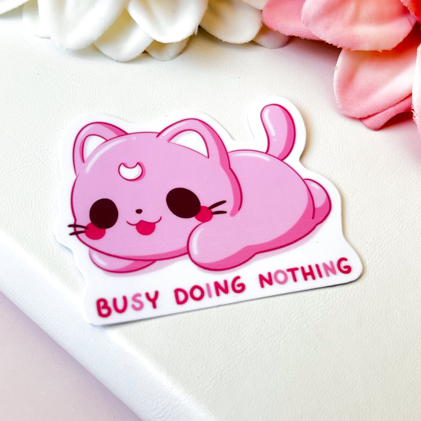 Beschäftigte Katzen Sticker