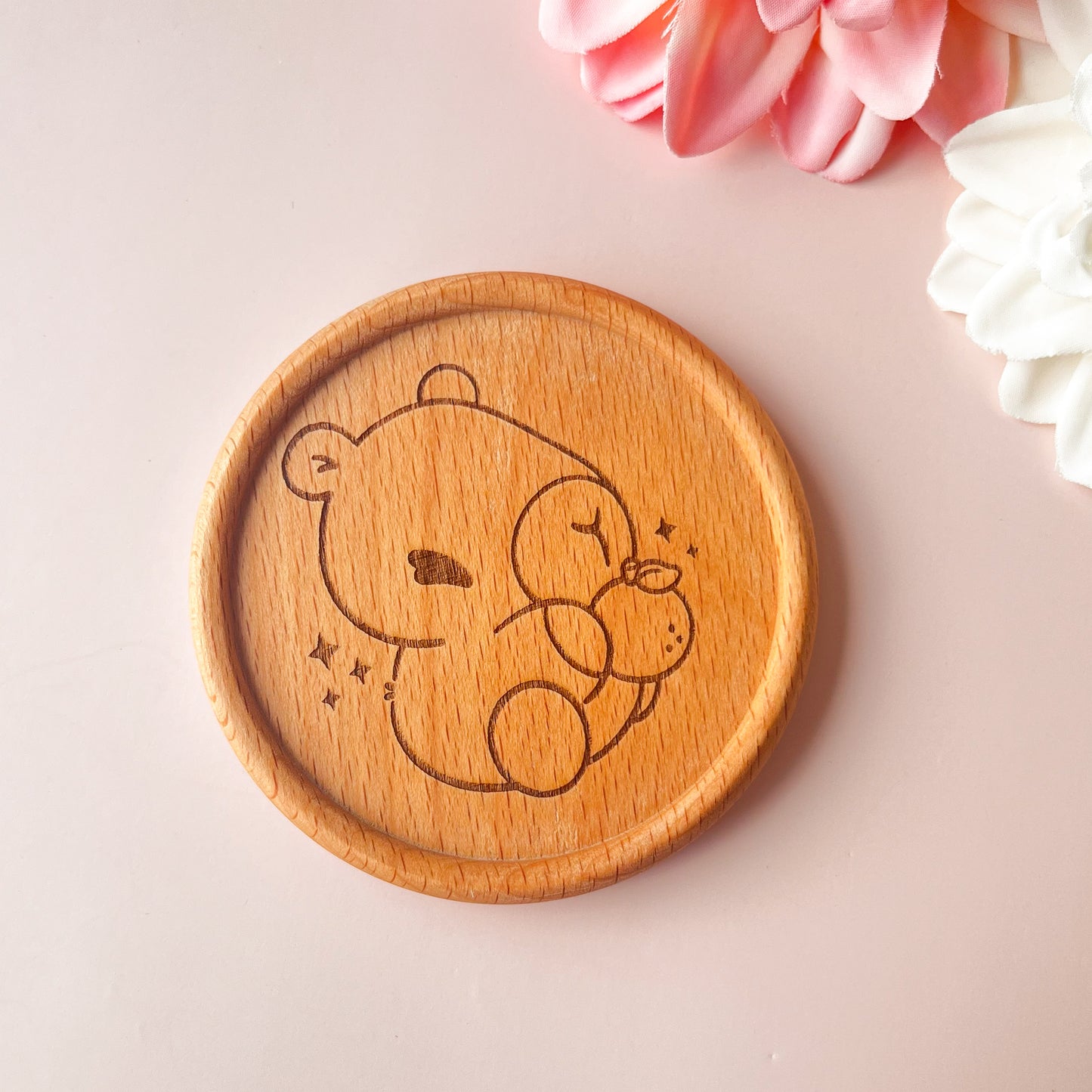 Capybara - Cute Wooden Coaster