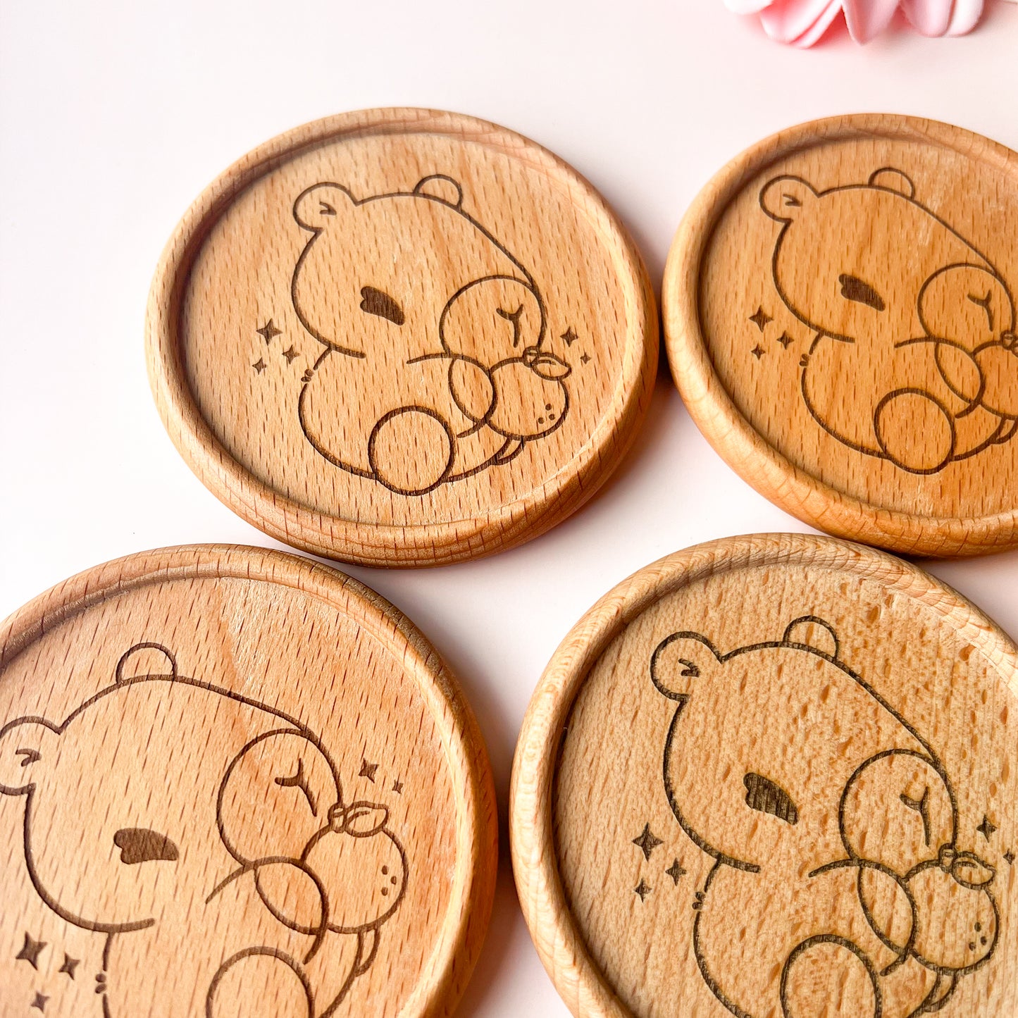 Capybara - Cute Wooden Coaster