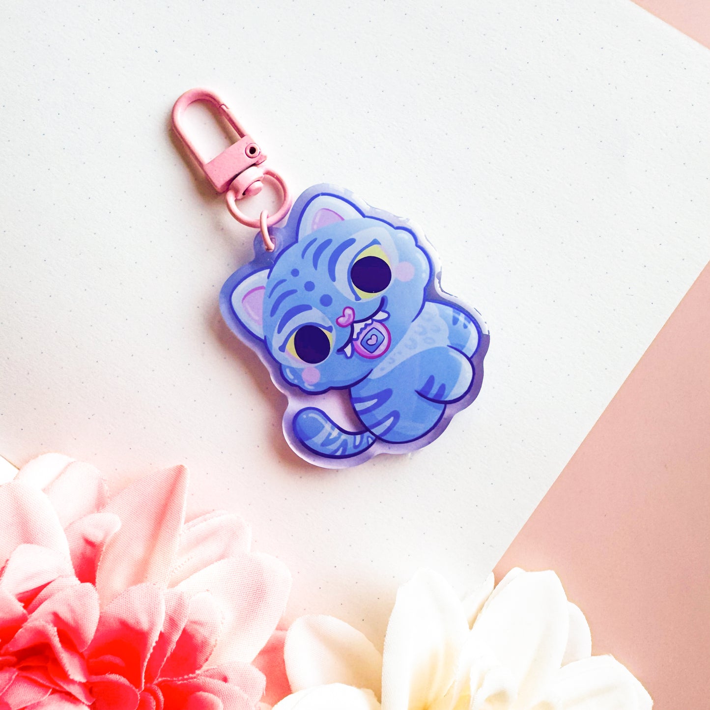 Derpy Tiger - Cute Keychain
