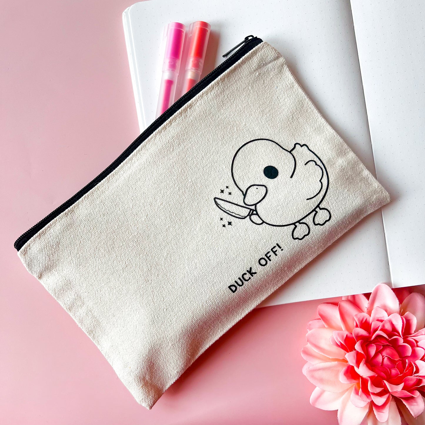 Kleine Tasche mit Ente mit Messer
