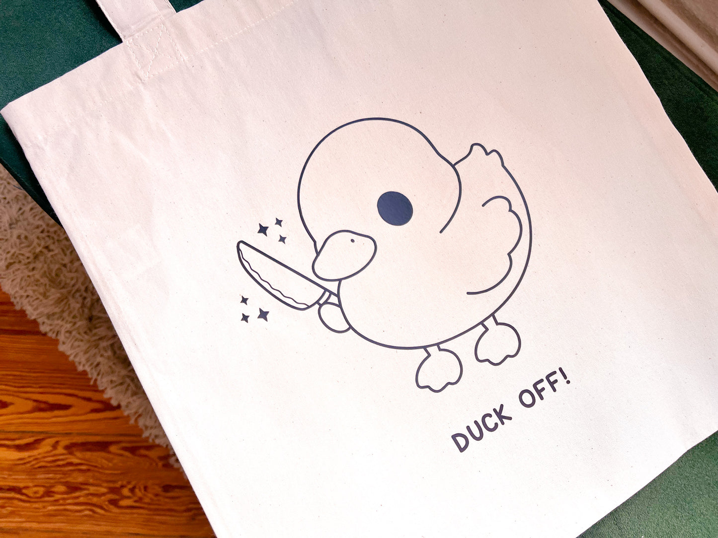 Duck Off - Cute Tote Bag