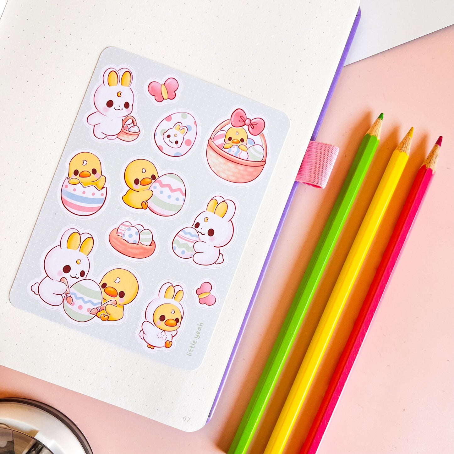 Osterhase und Ente Sticker Sheet