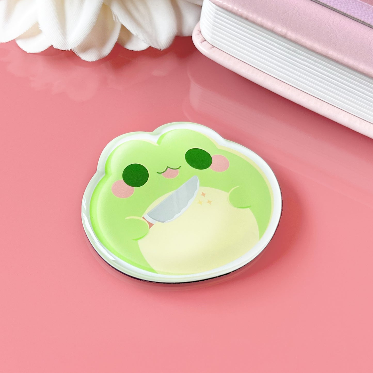 Frosch mit Messer Magnet