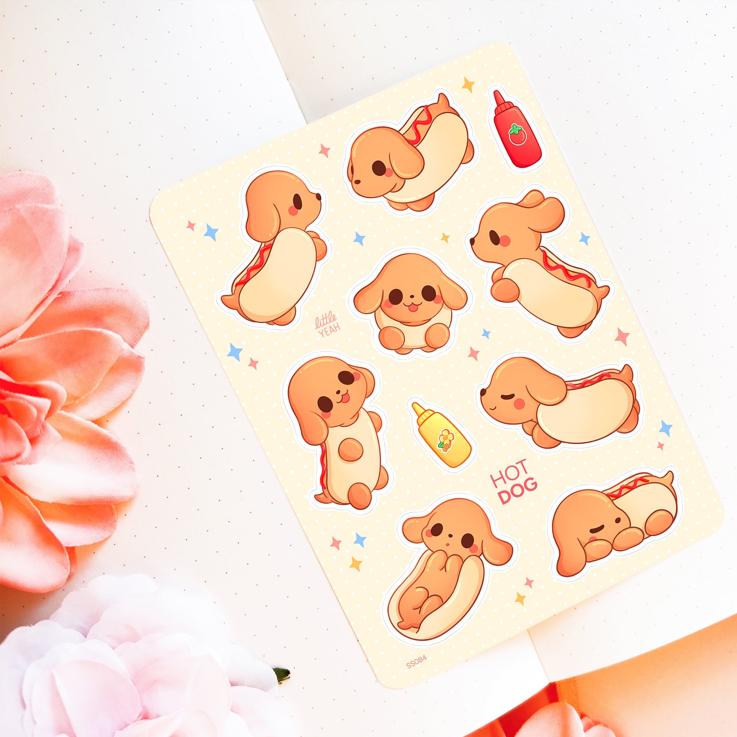 Hot Dog - Cute Sticker Sheet