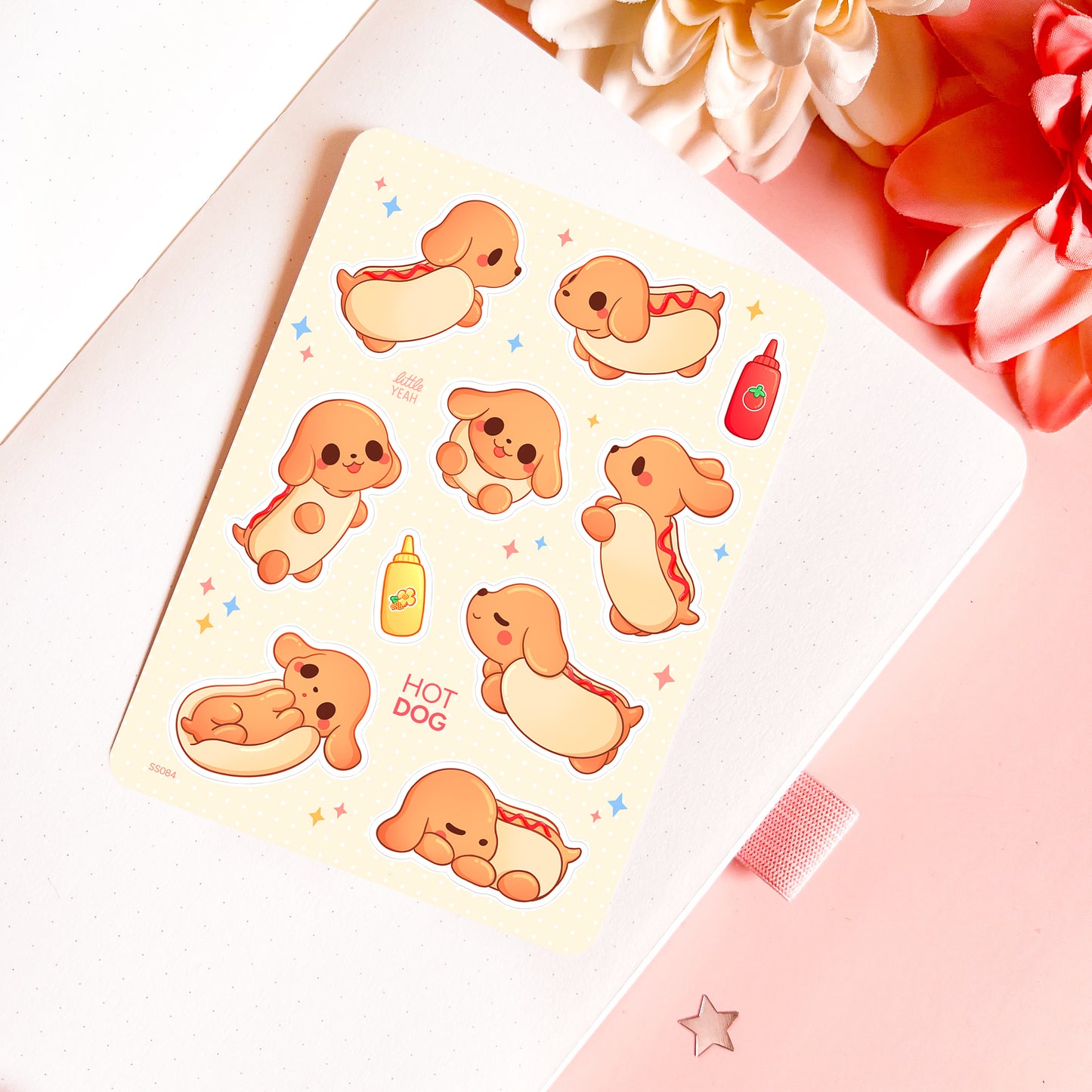 Hot Dog - Cute Sticker Sheet