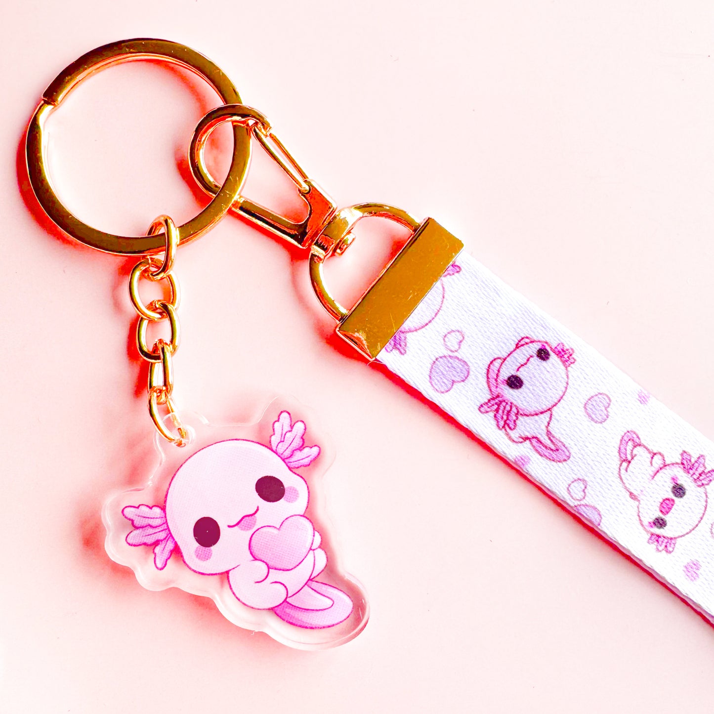 Axolotl - Cute Lanyard with Charm