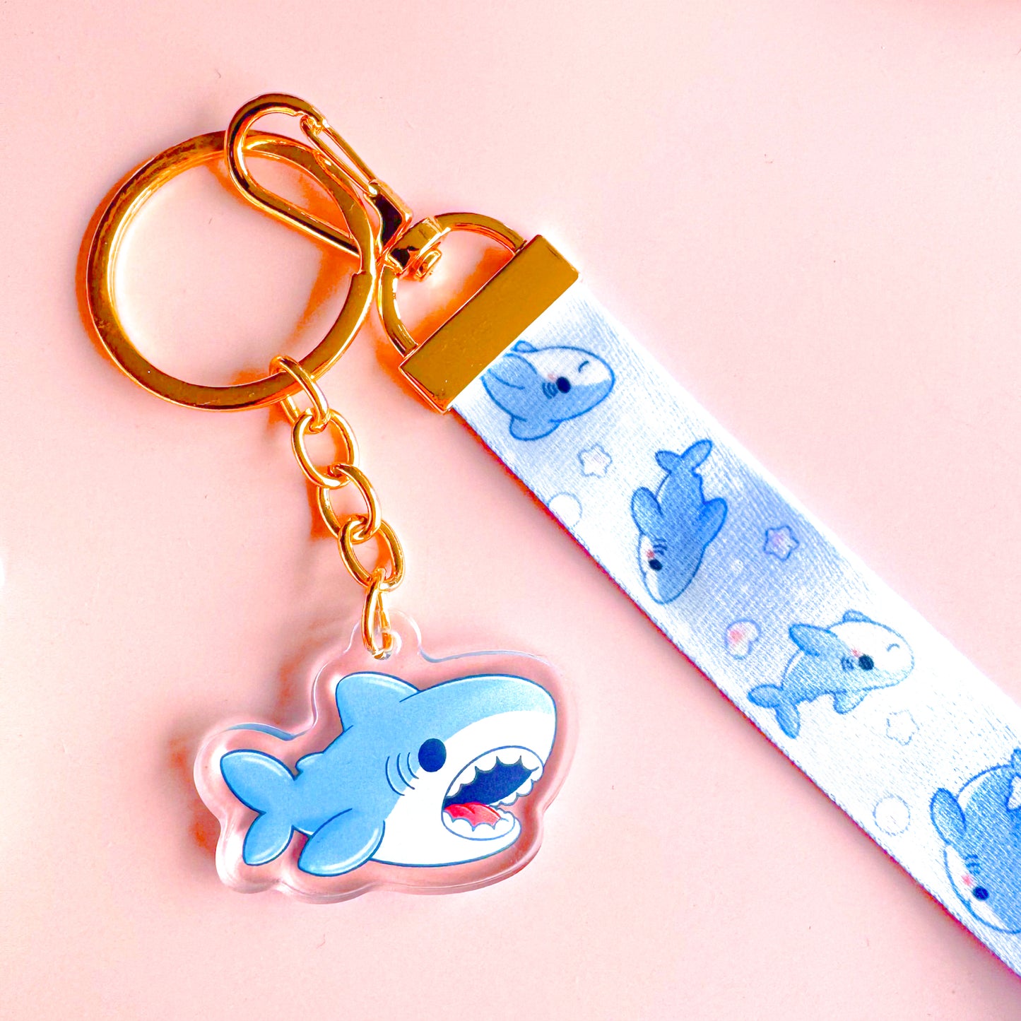 Sharky the Shark - Cute Lanyard with Charm