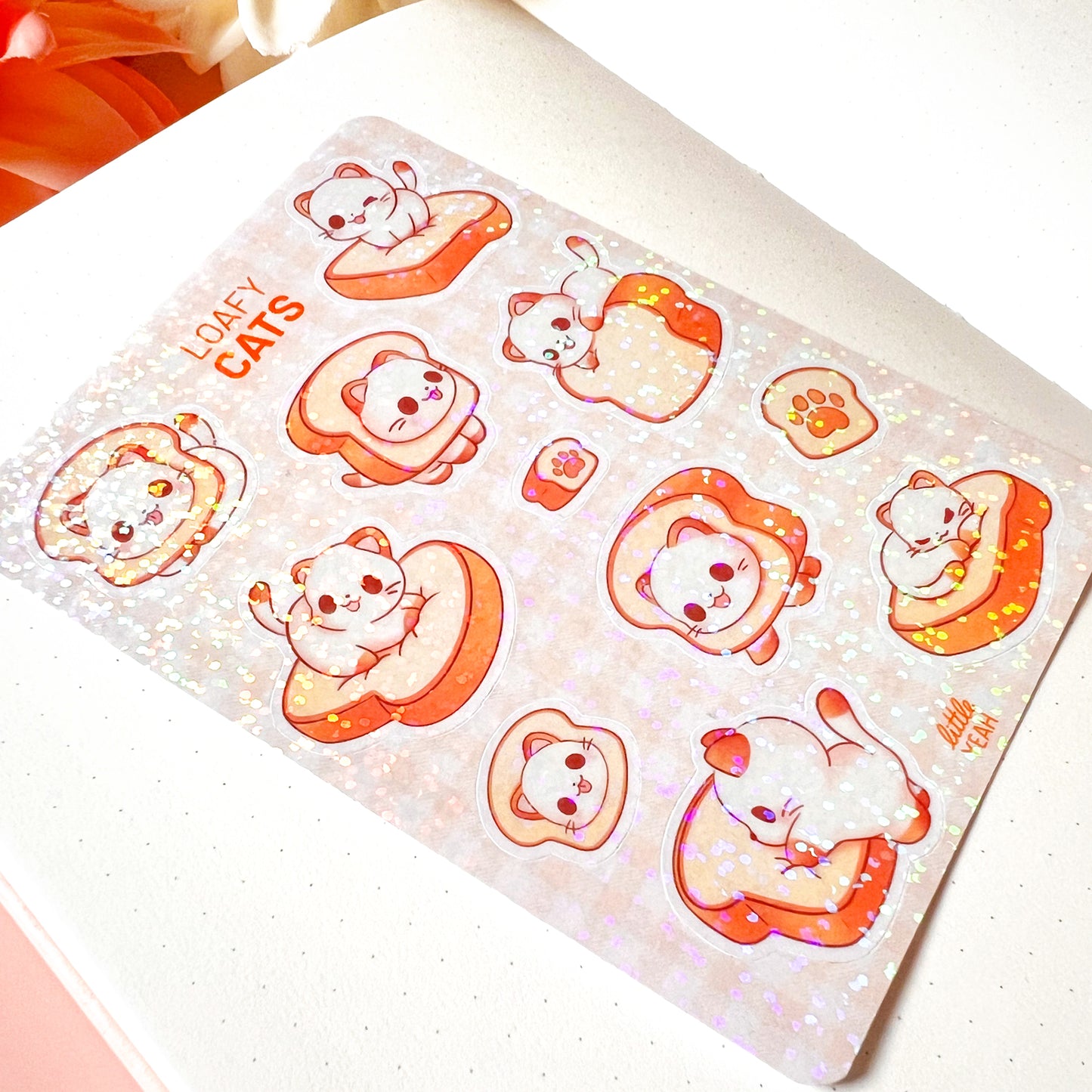 Katzen Brot Sticker Sheet