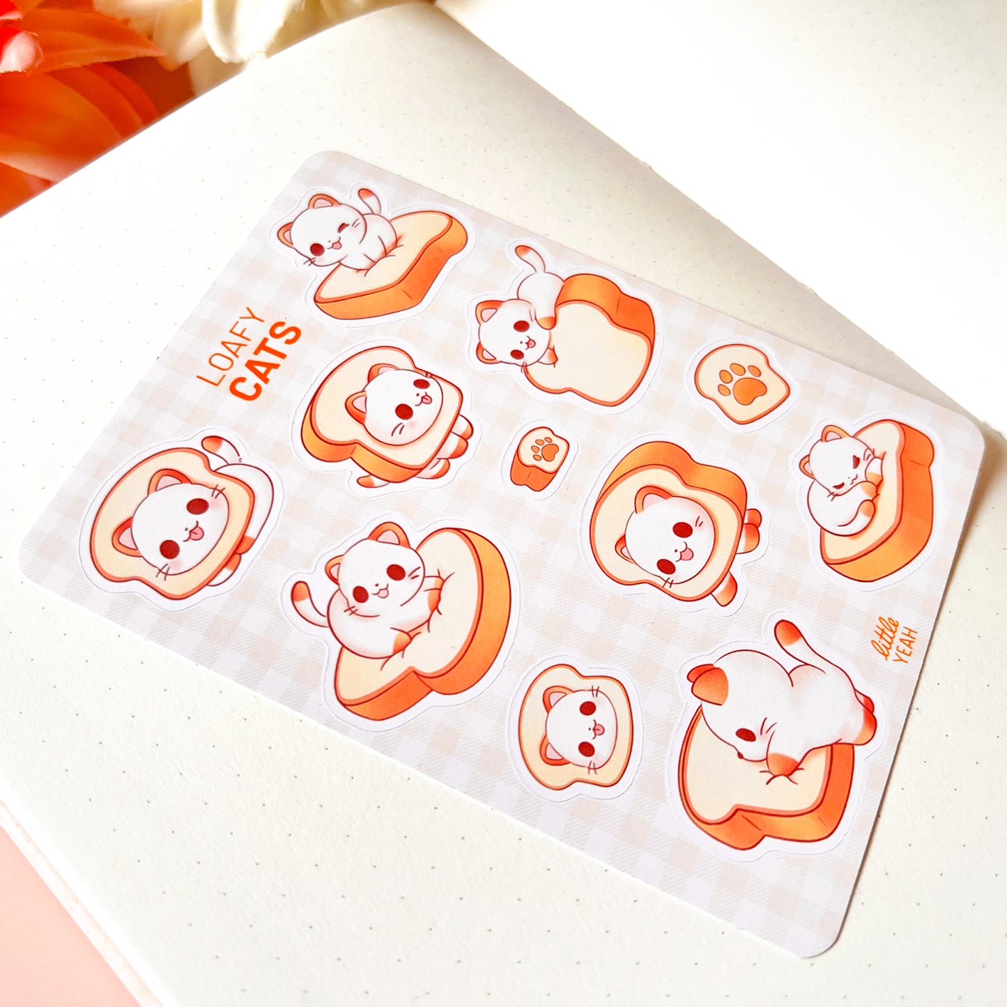 Katzen Brot Sticker Sheet