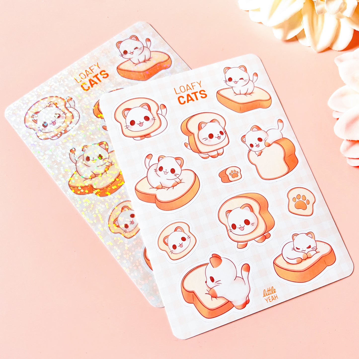 Katzen Brot Sticker Sheet