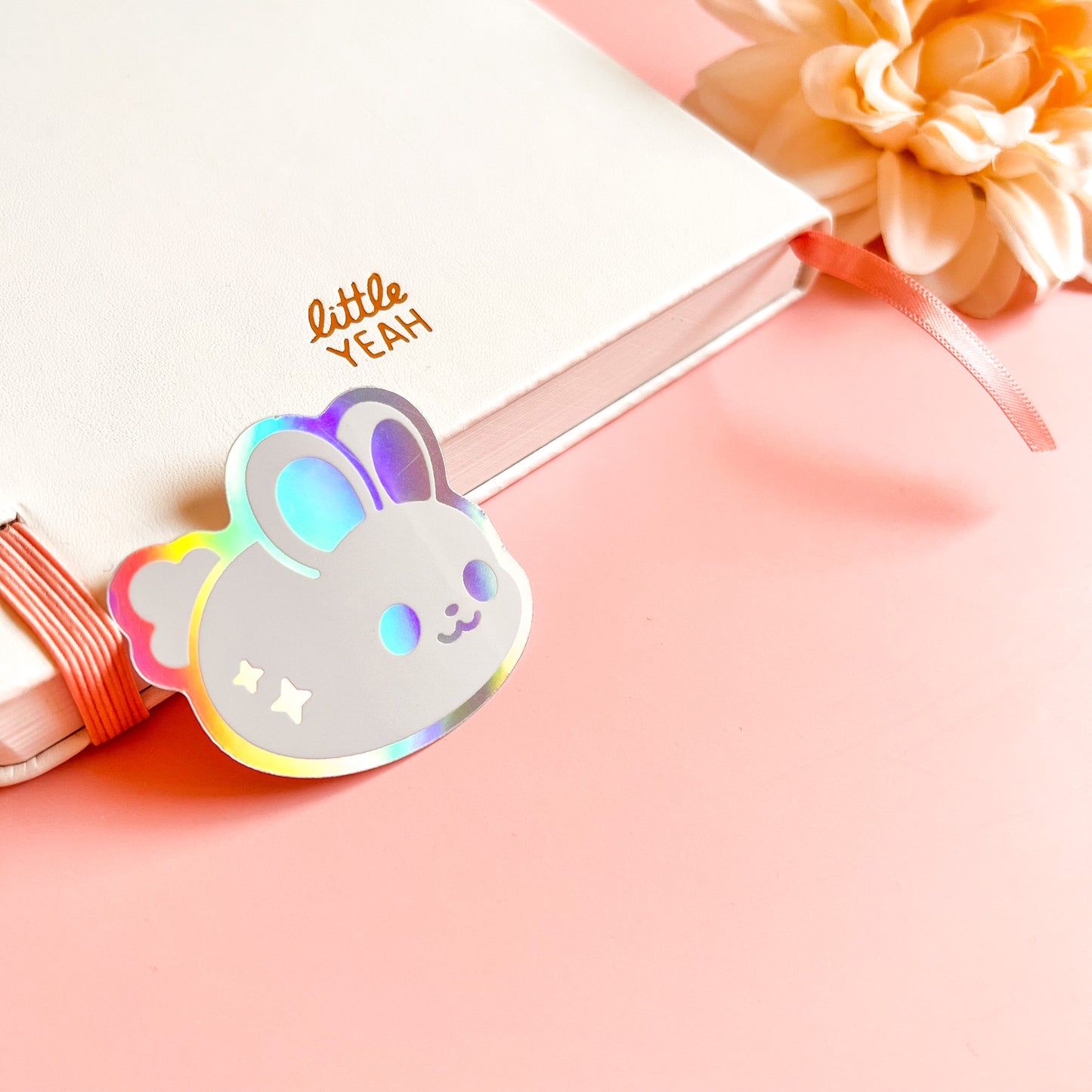 Holografische Marshmallow Hasen Sticker