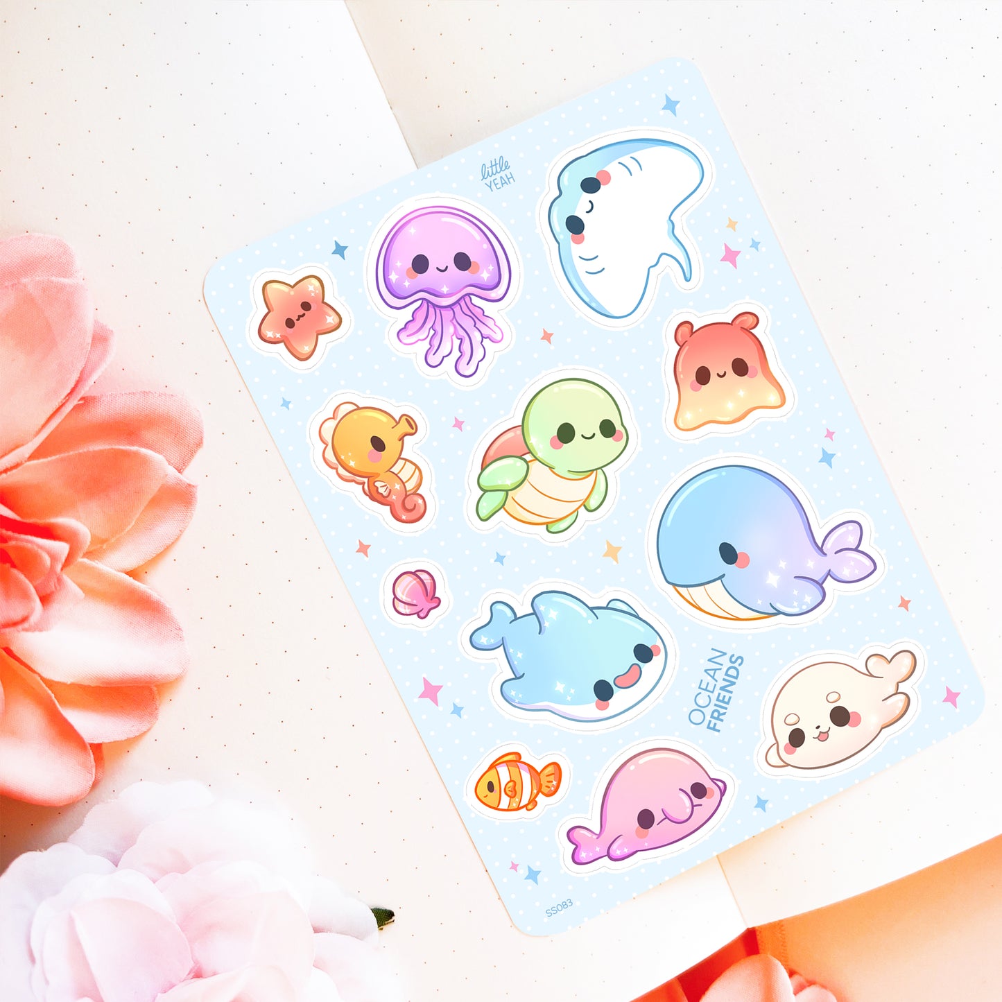 Ocean Friends - Cute Sticker Sheet