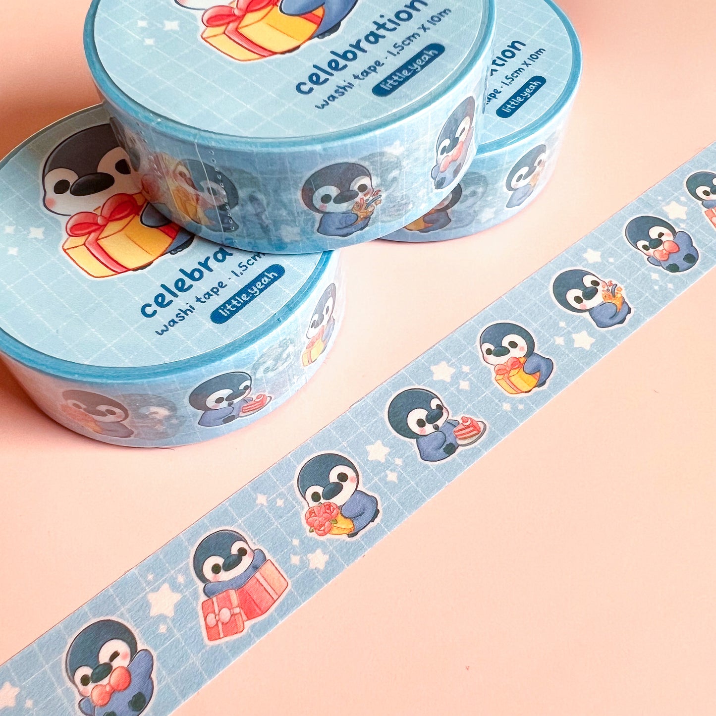 Pinguin feiert Geburtstag Washi Tape