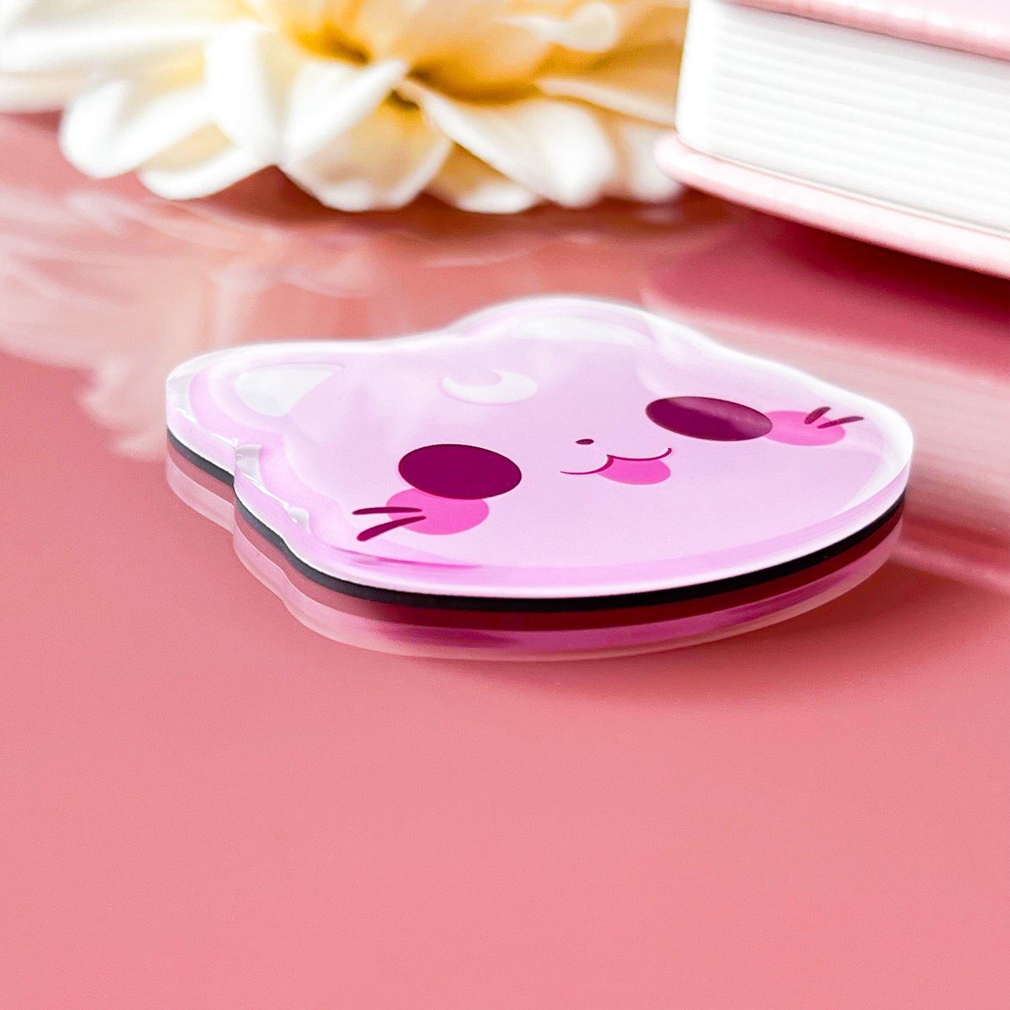 Pinke Mond Katze - Magnet