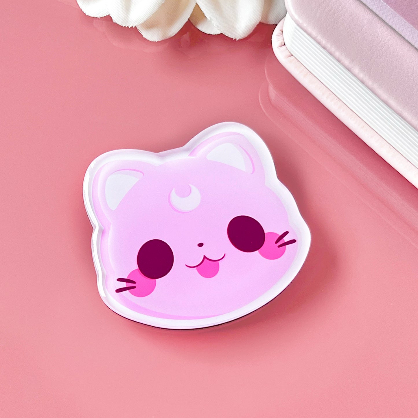 Pinke Mond Katze - Magnet