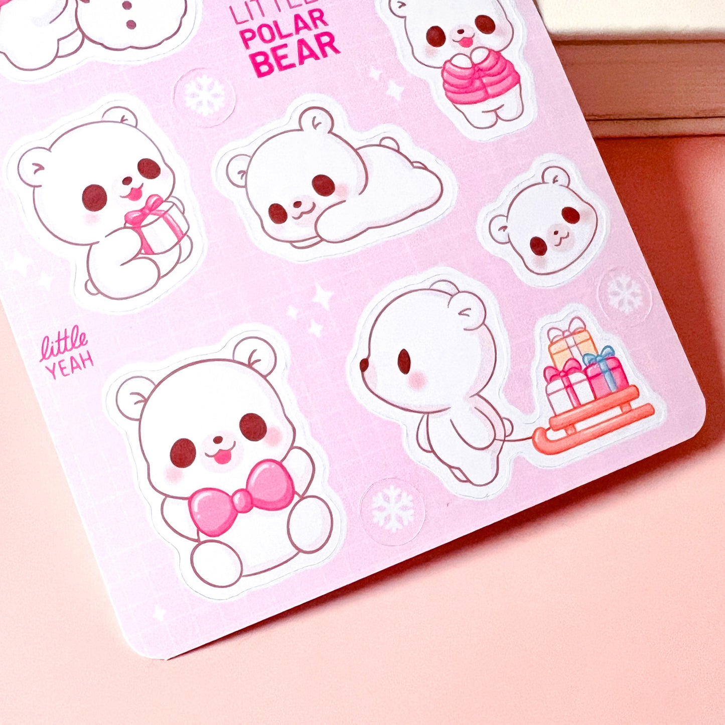 Polarbär Stickerbogen