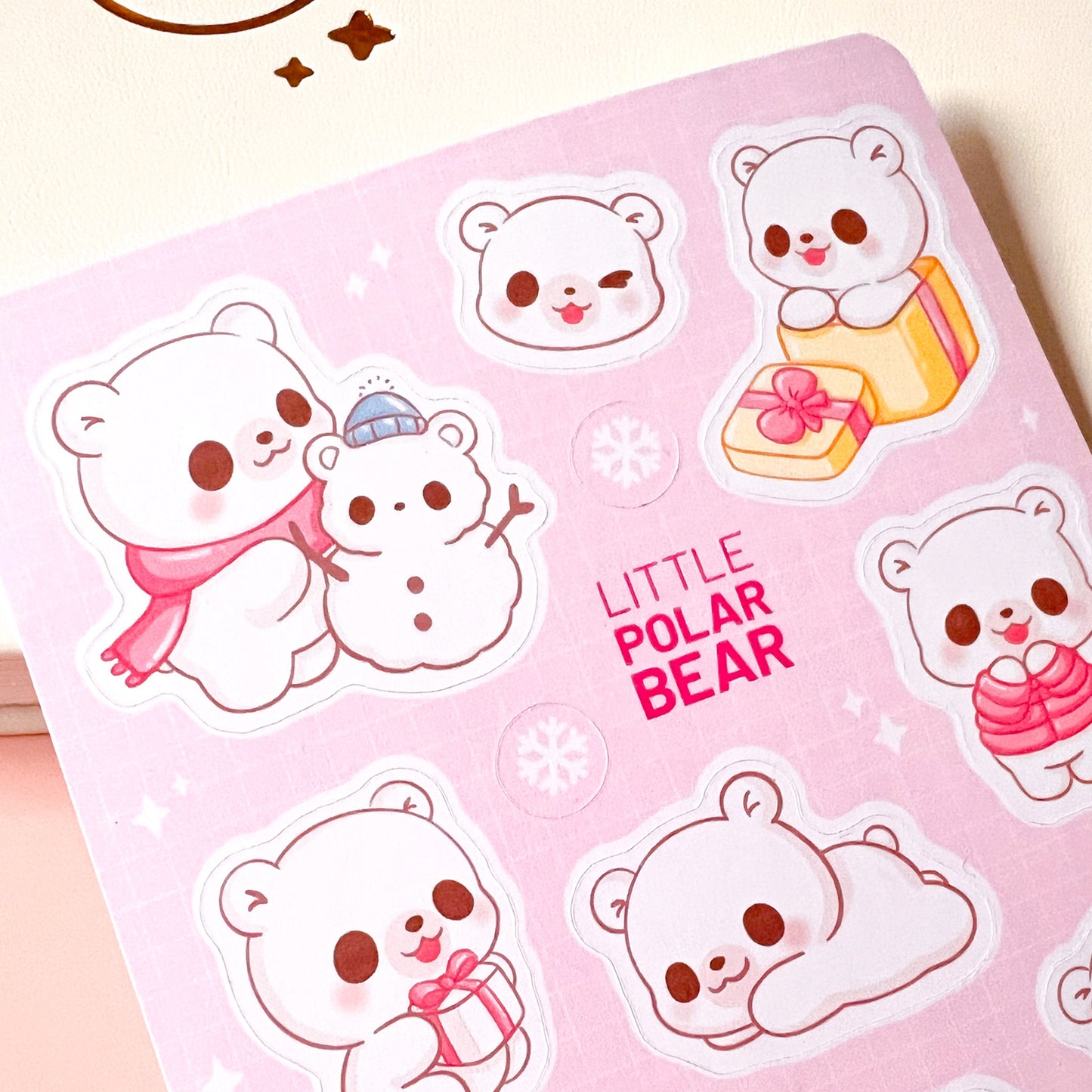 Polarbär Stickerbogen