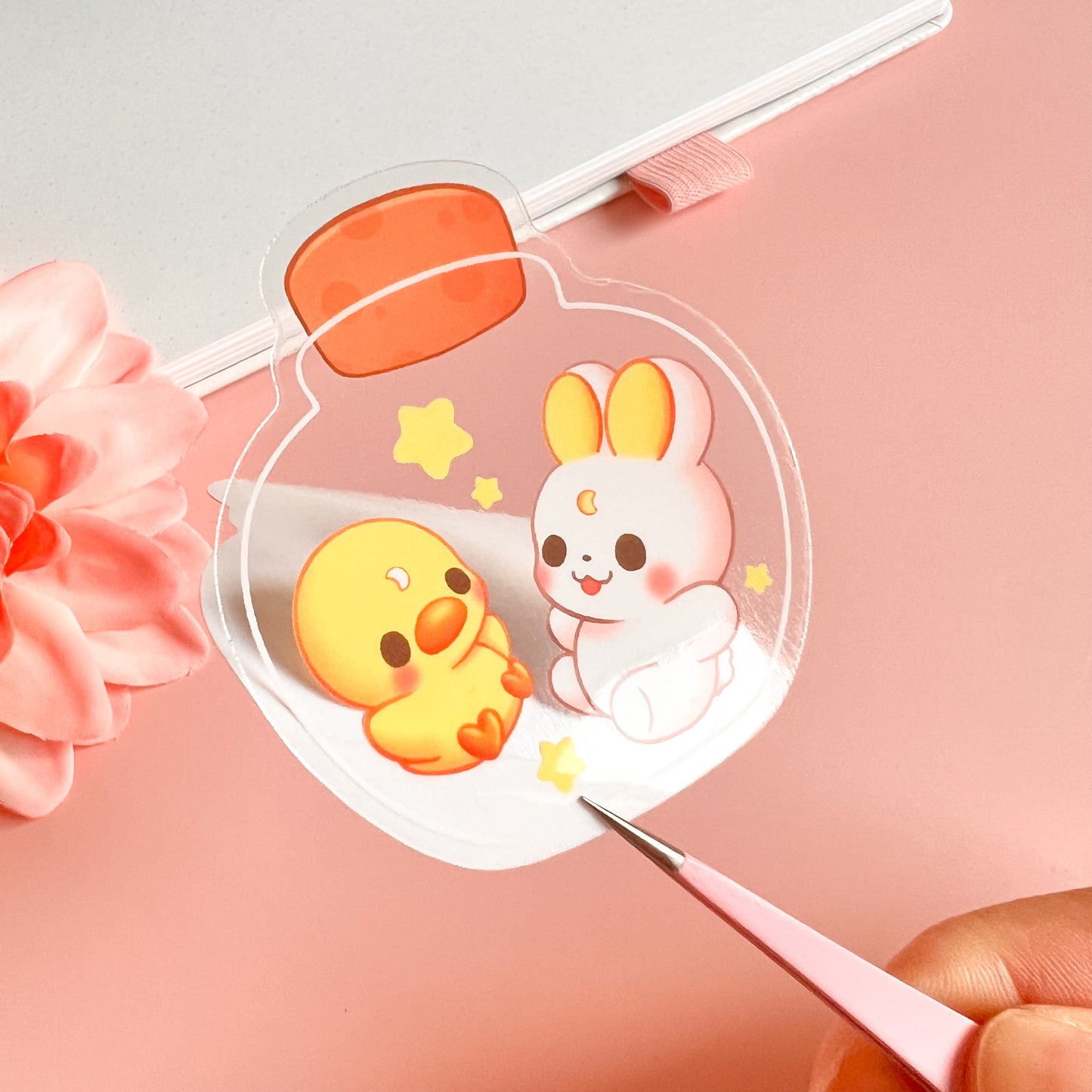 Transparenter Flaschen Sticker