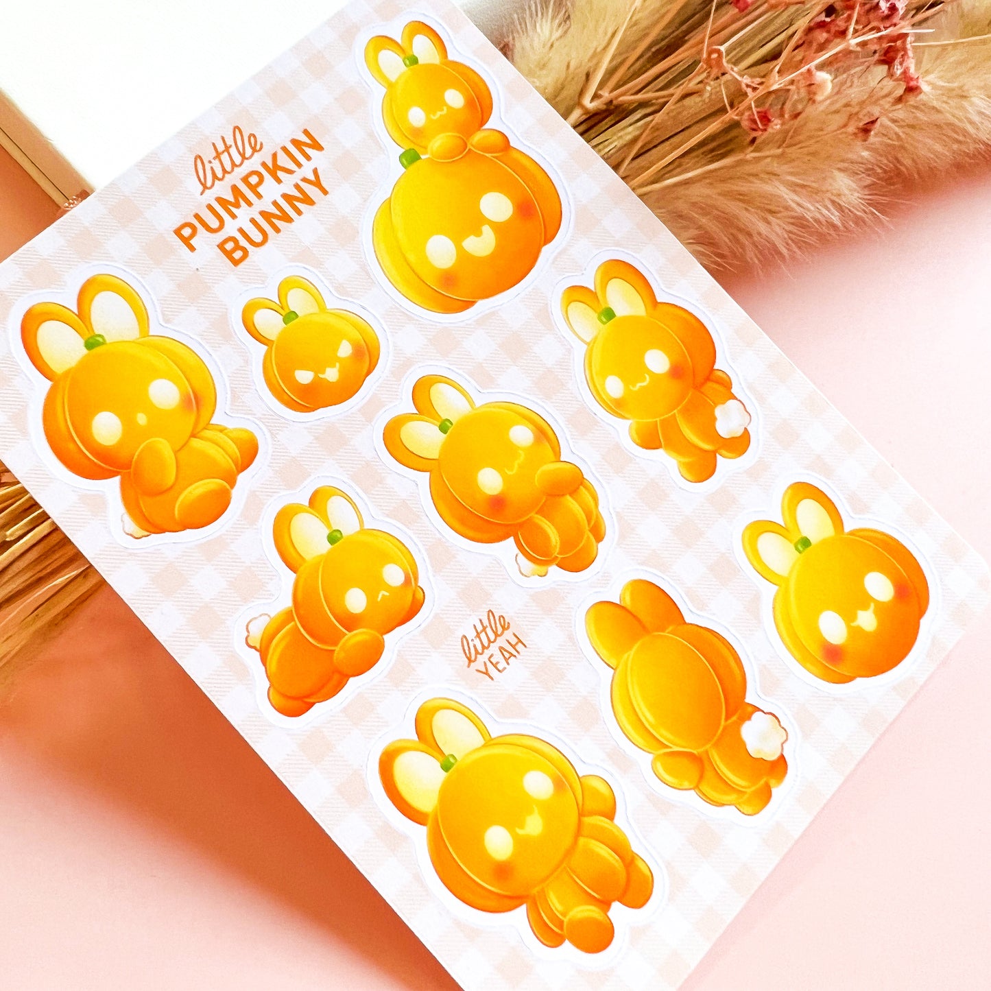 Pumpkin Bunny - Cute Sticker Sheet