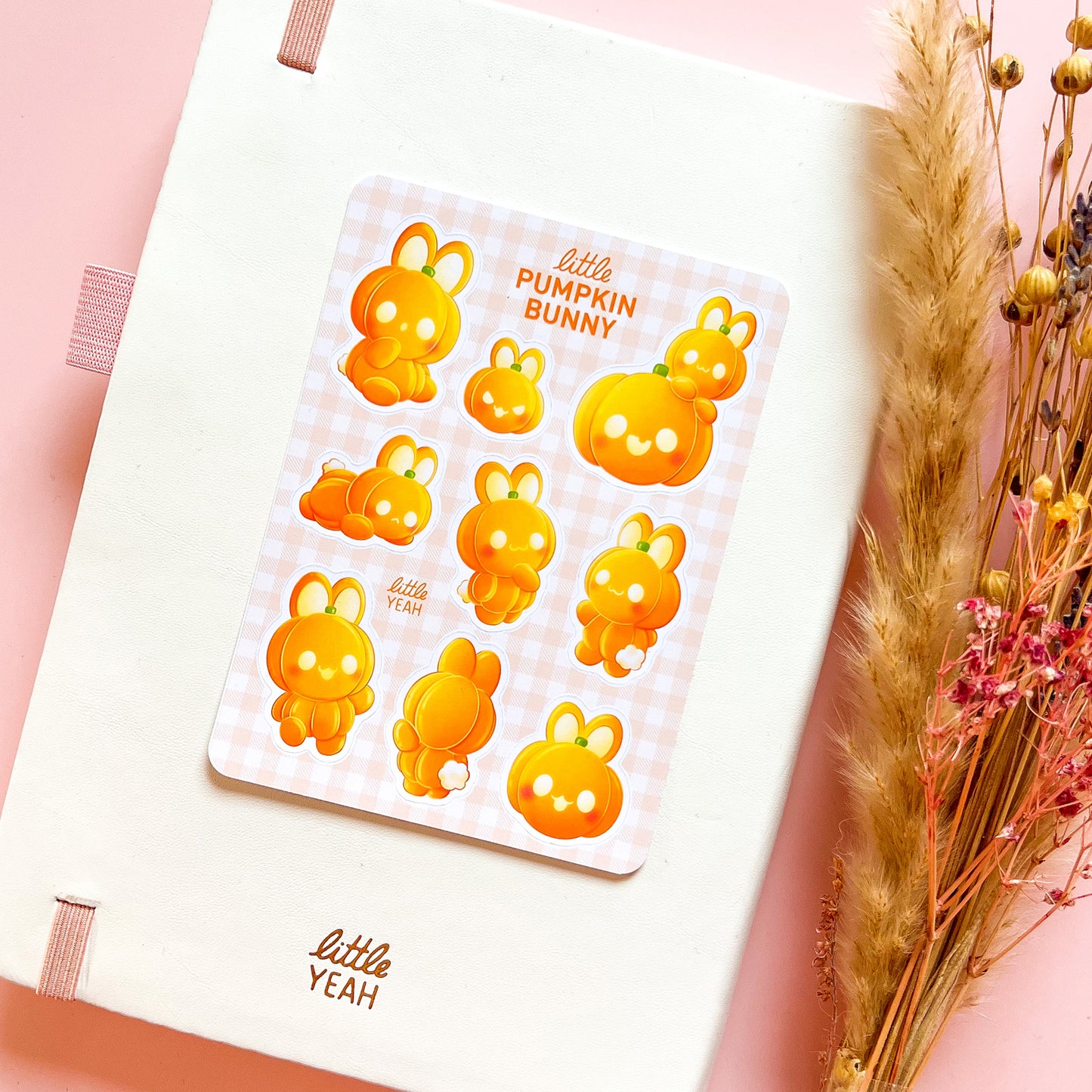 Pumpkin Bunny - Cute Sticker Sheet