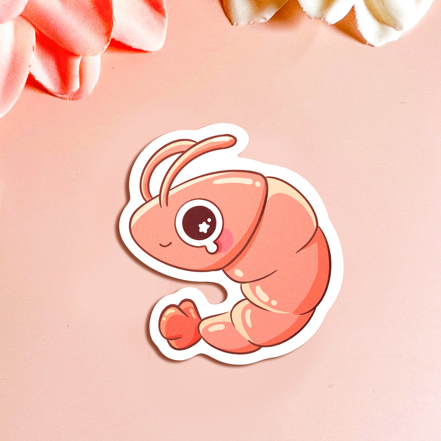 Krabbe mit Rückenschmerzen Aufkleber von Little Yeah