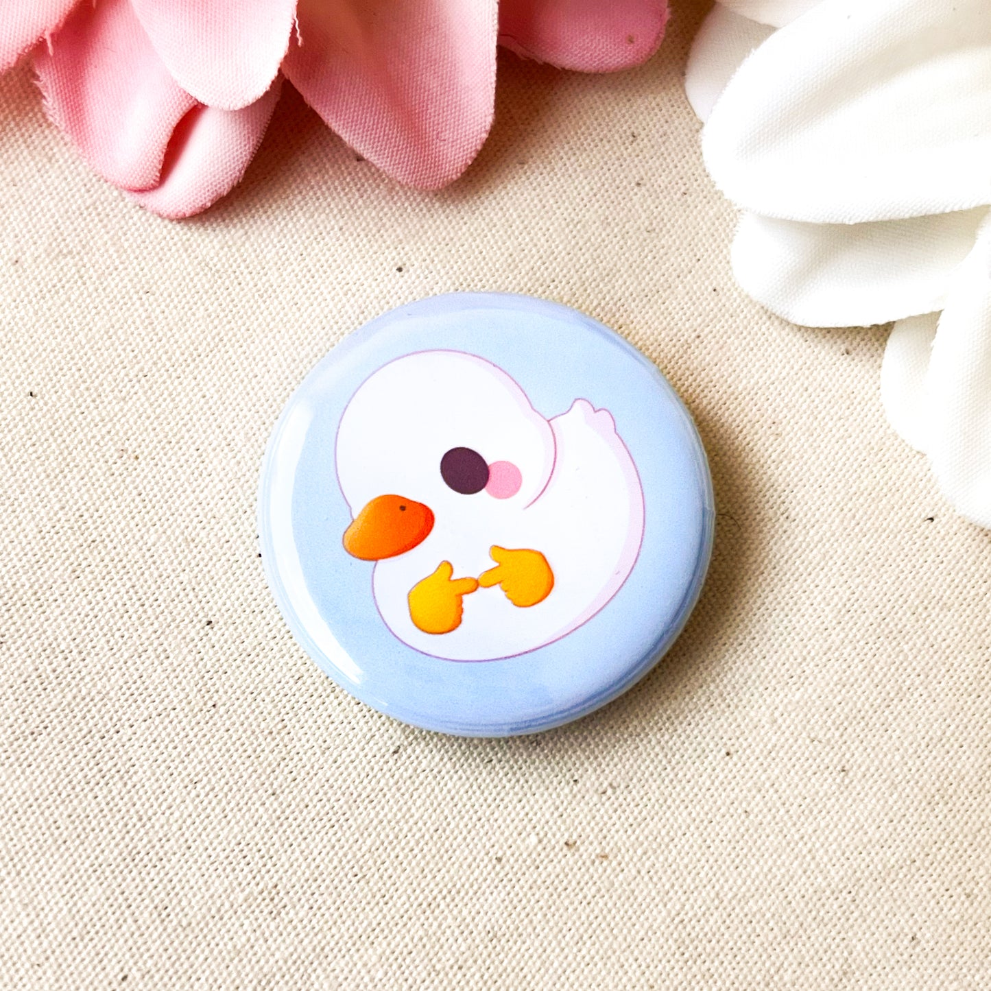 Schüchterne Ente Button