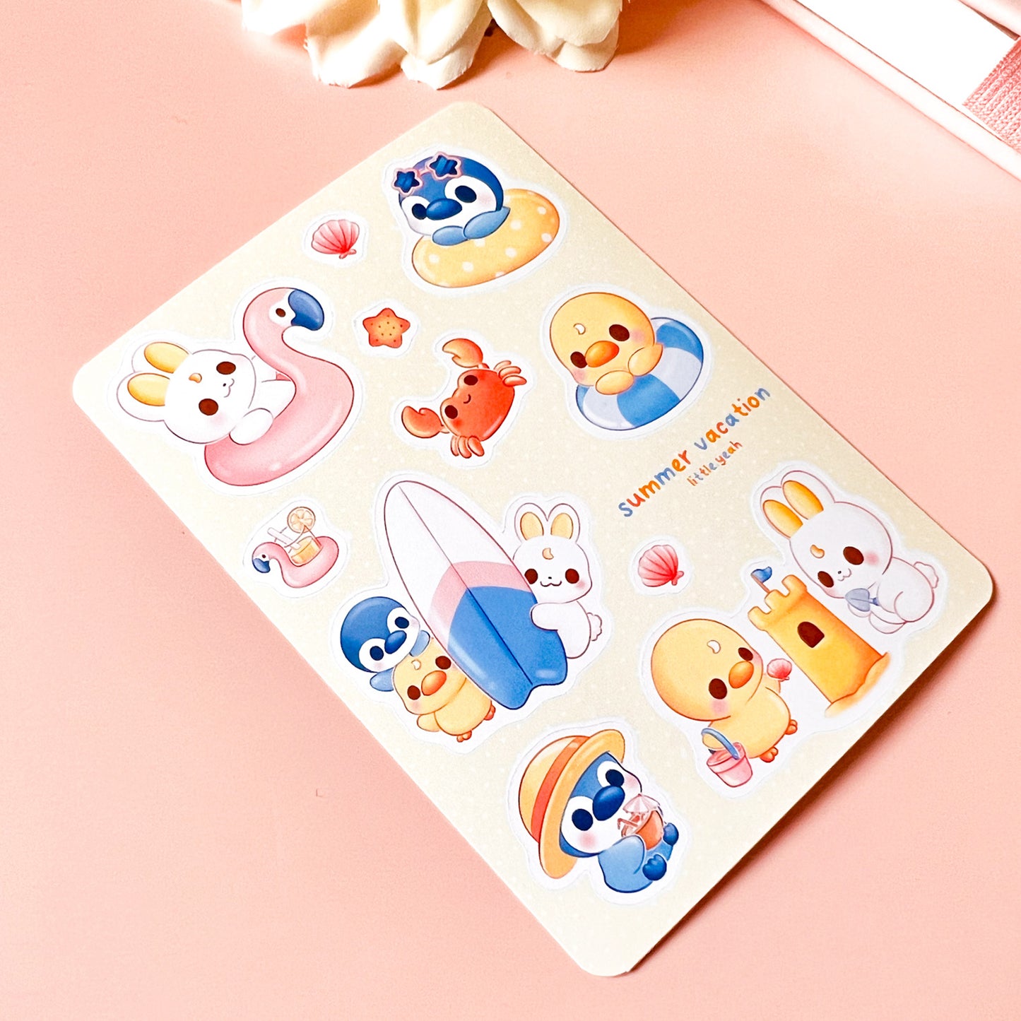 Summer Vacation - Cute Sticker Sheet