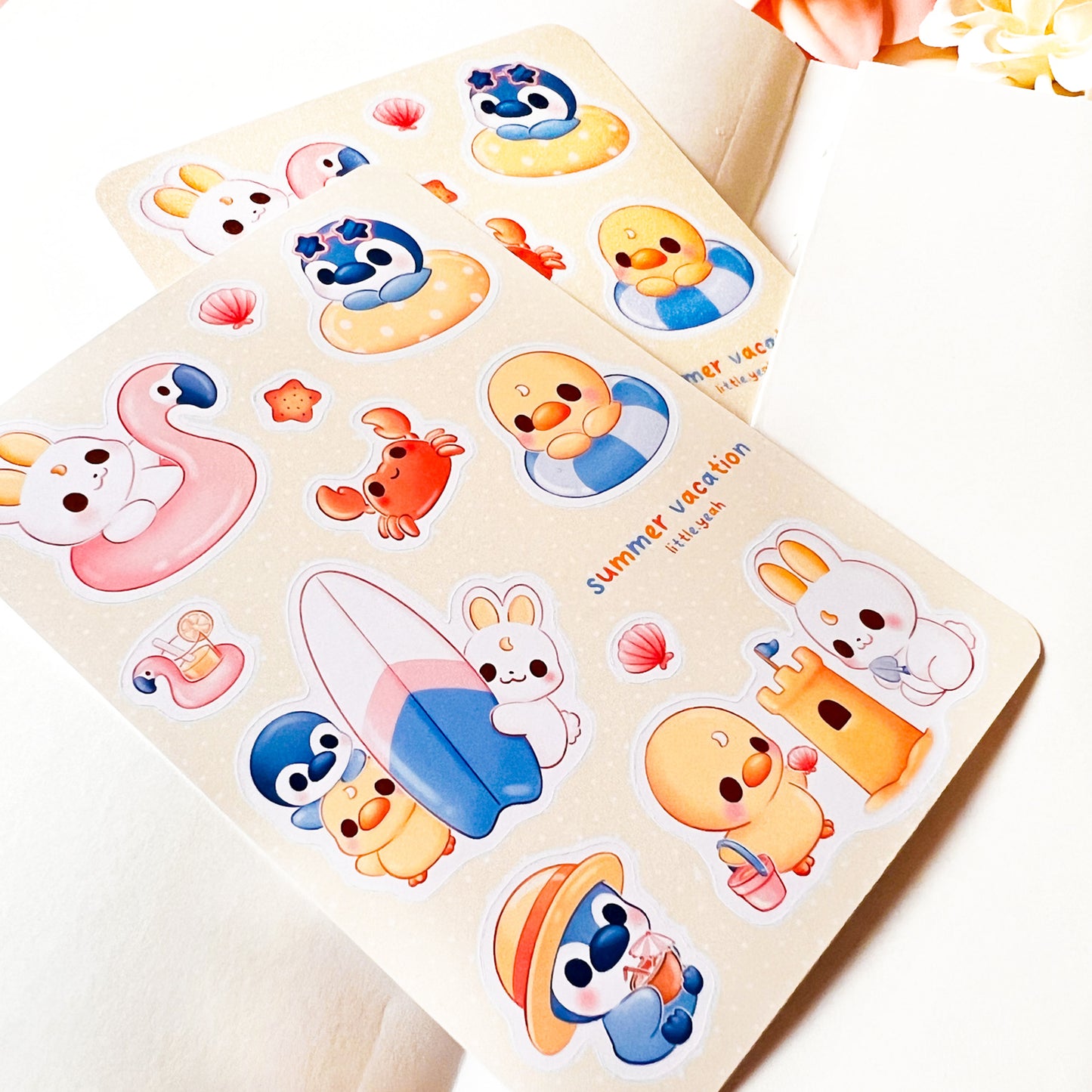Summer Vacation - Cute Sticker Sheet