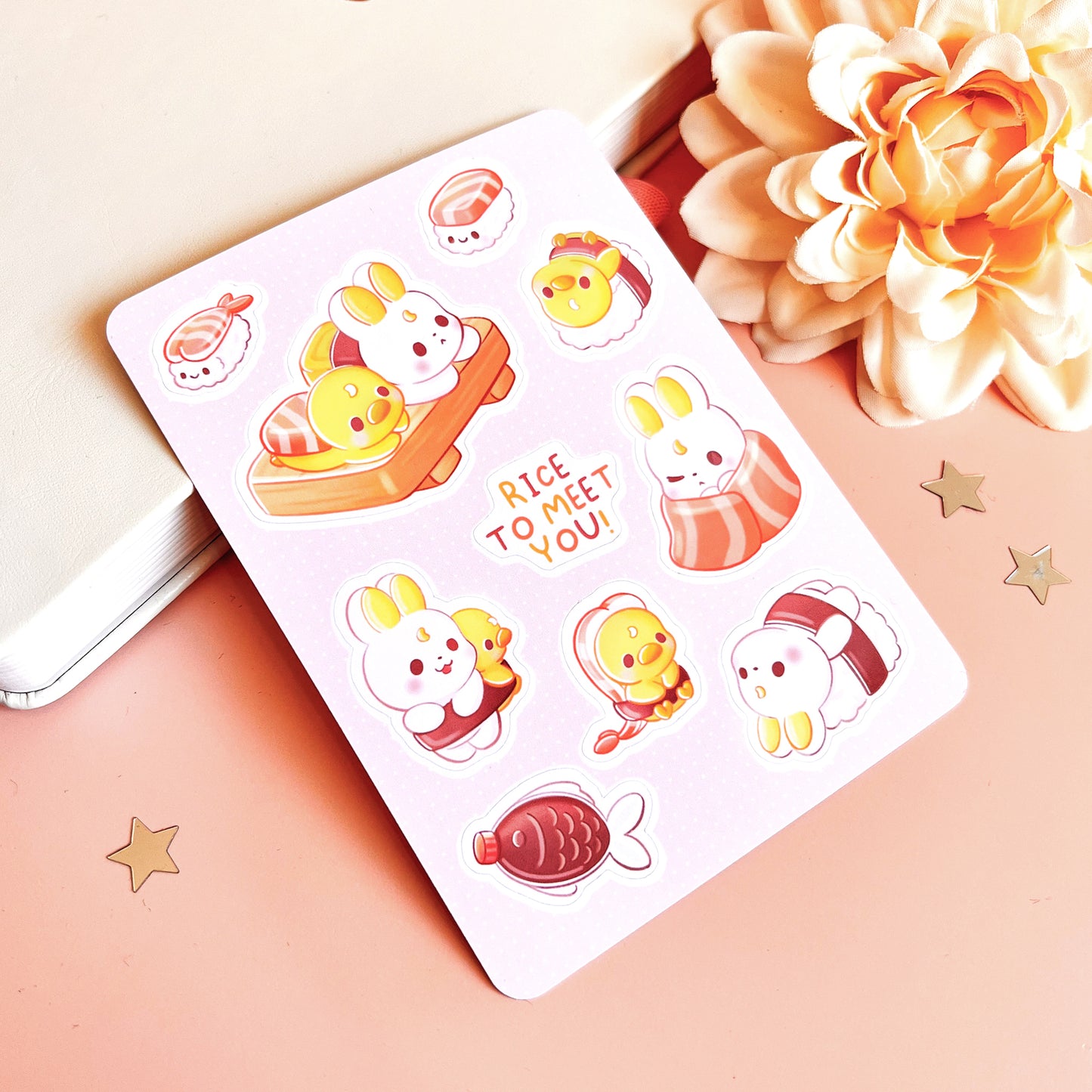 Süßer Sushi Stickerbogen