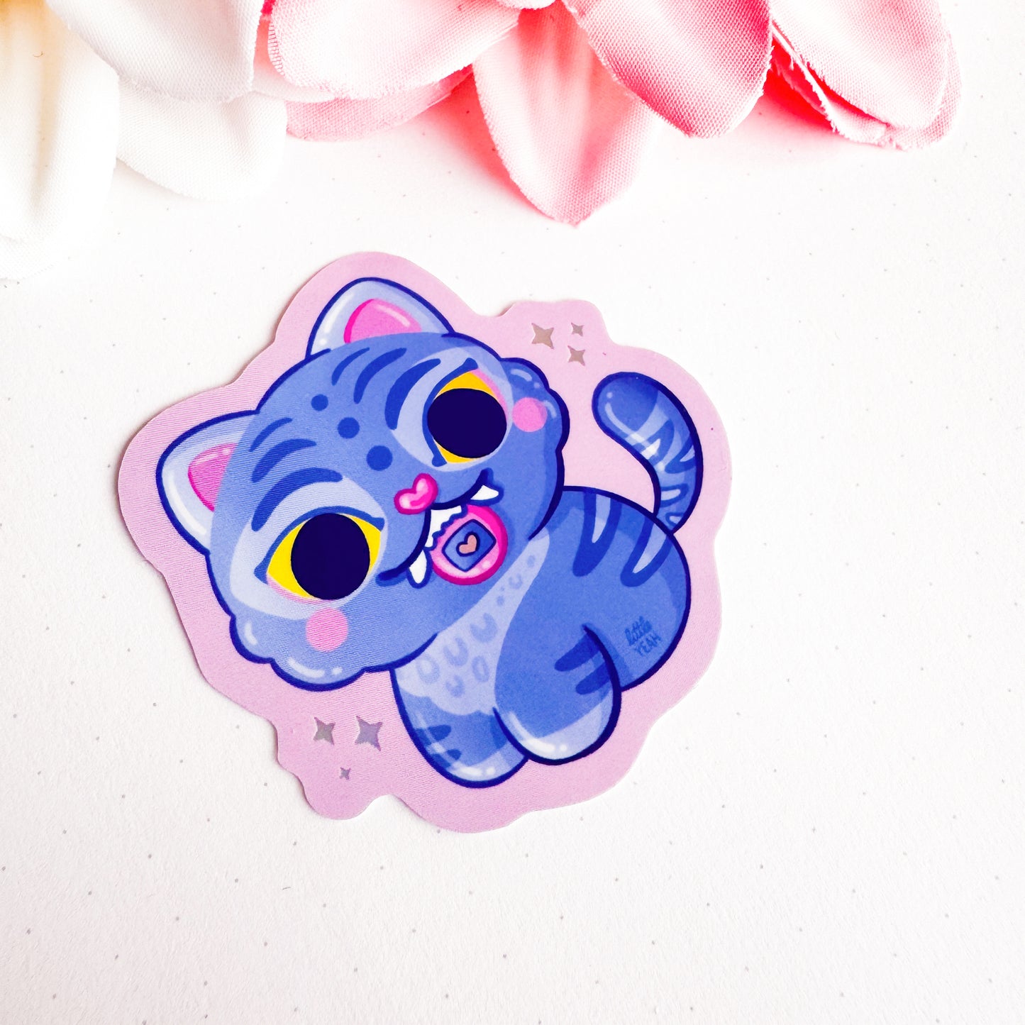 Derpy Tiger - Cute Vinyl Sticker