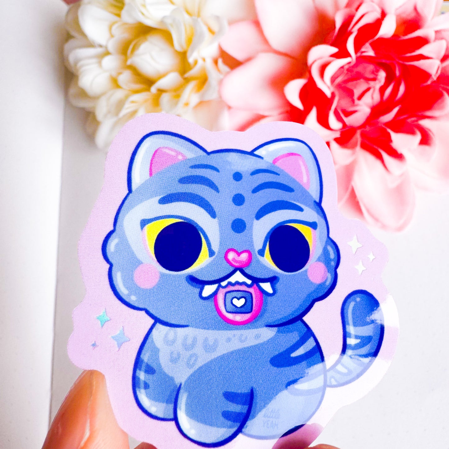 Derpy Tiger - Cute Vinyl Sticker