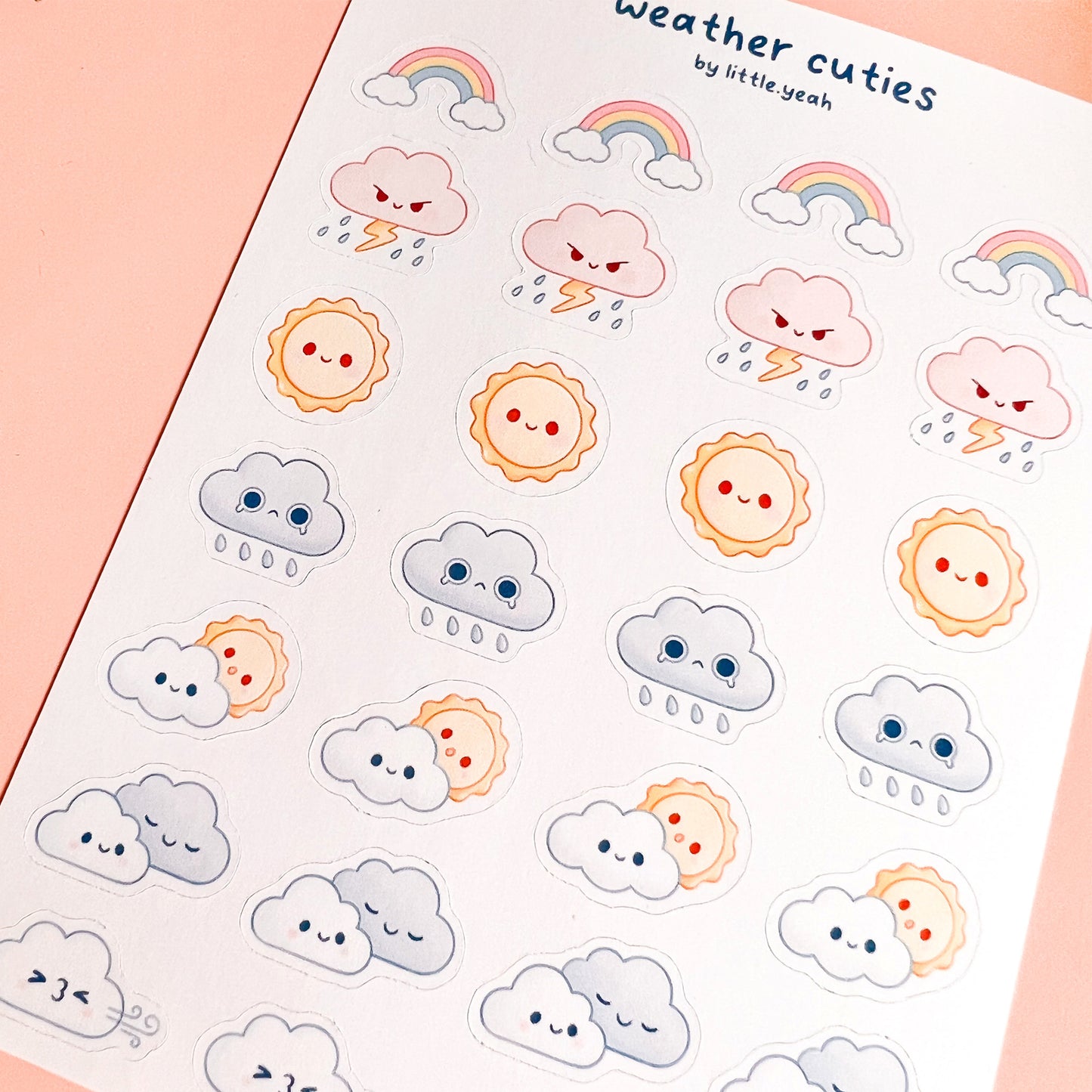 Wetter Stickerbogen